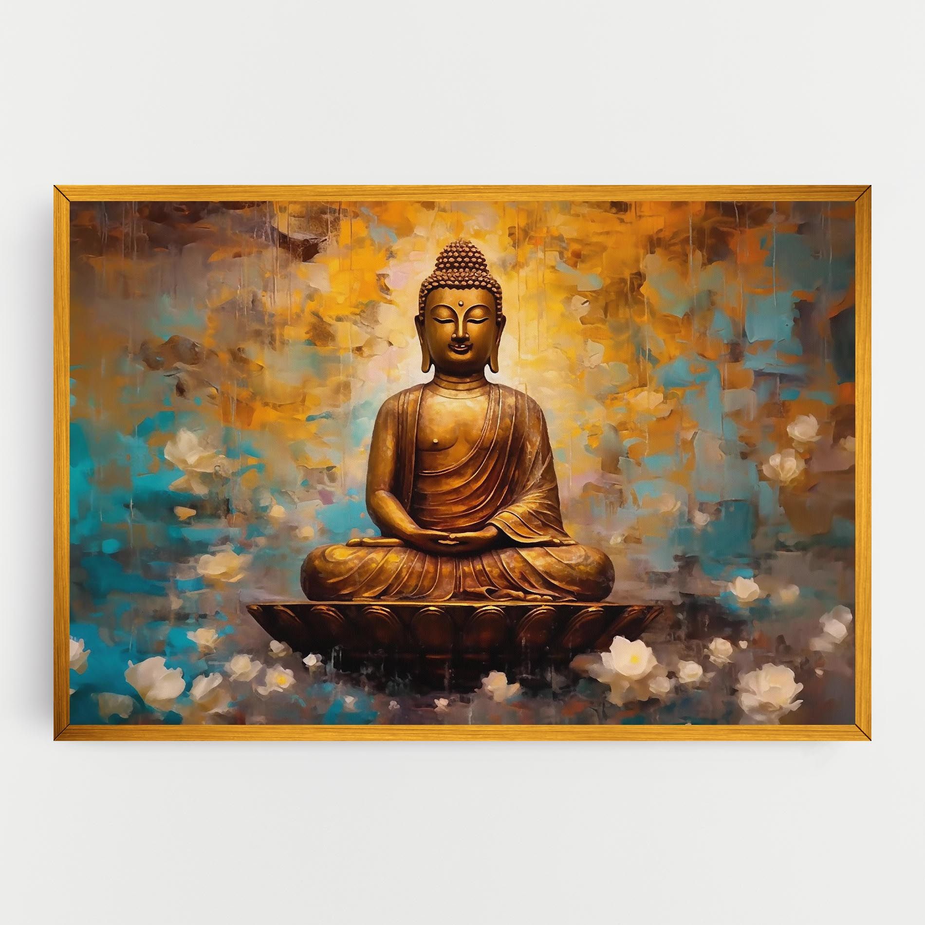 Blue Gold Buddha mockup 0