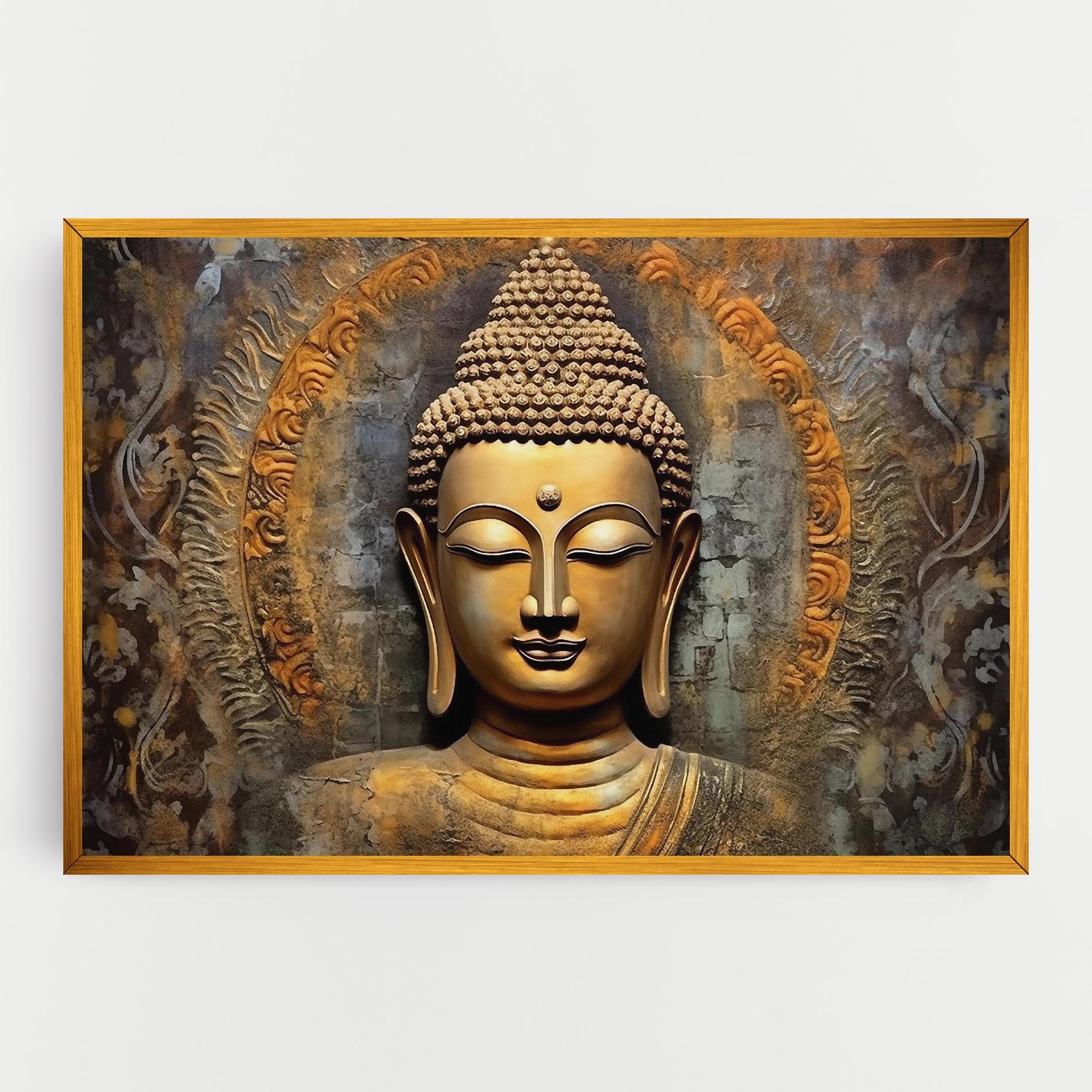 Картина на платно Buddha 3d Head mockup 0