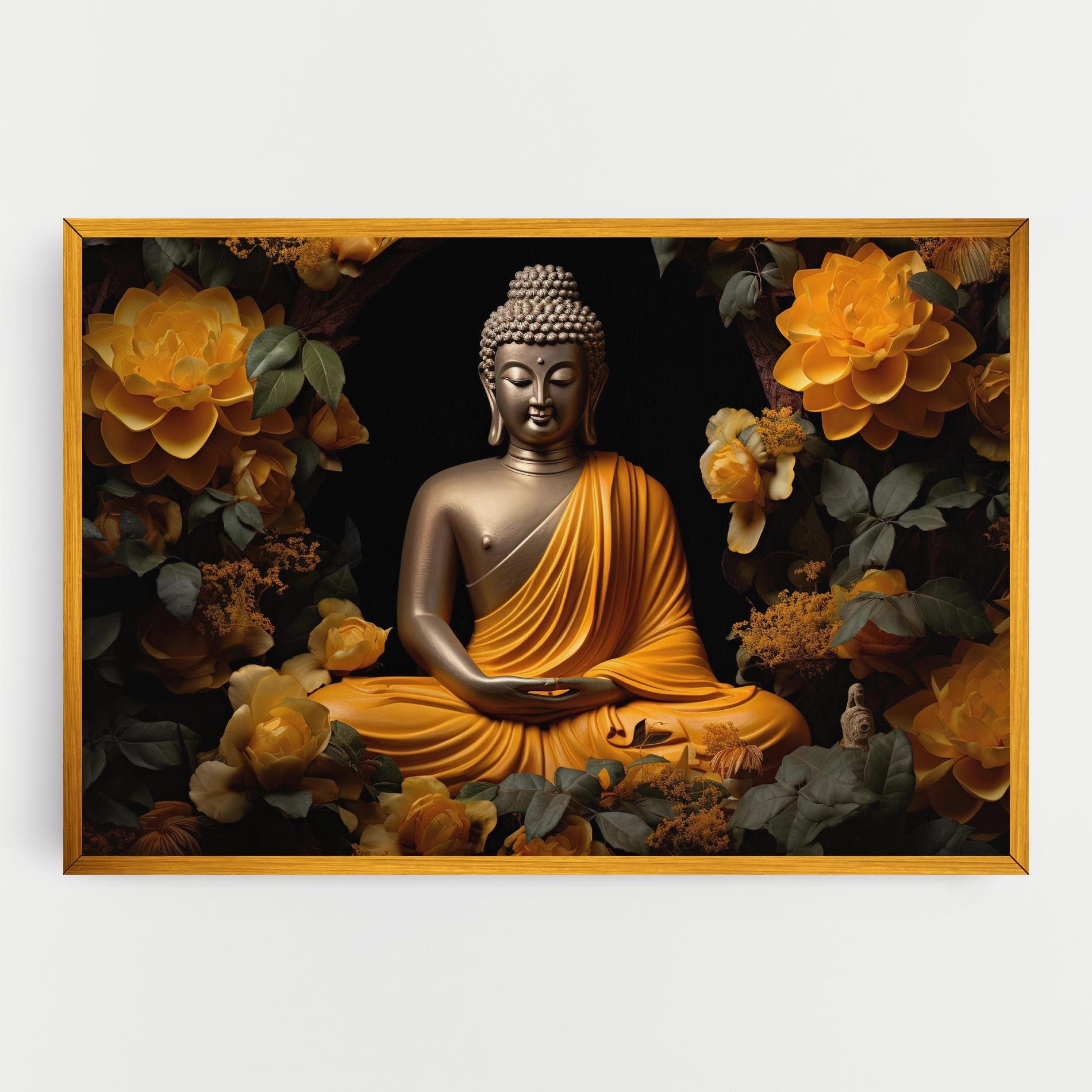 Gold Buddha Flower mockup 0