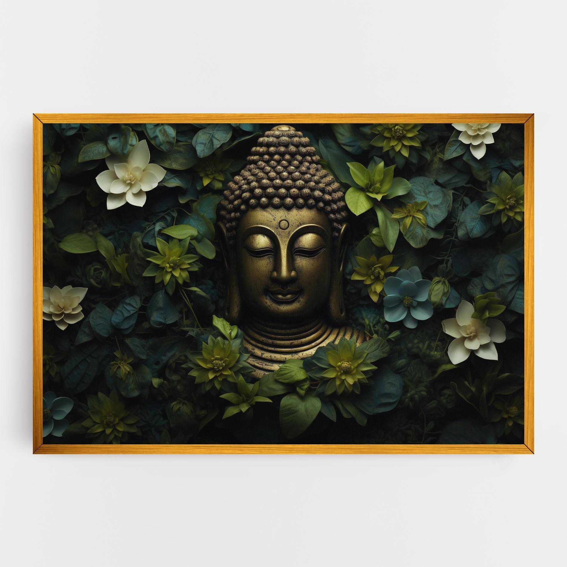 Картина на платно Lotus Flower Buddha mockup 0