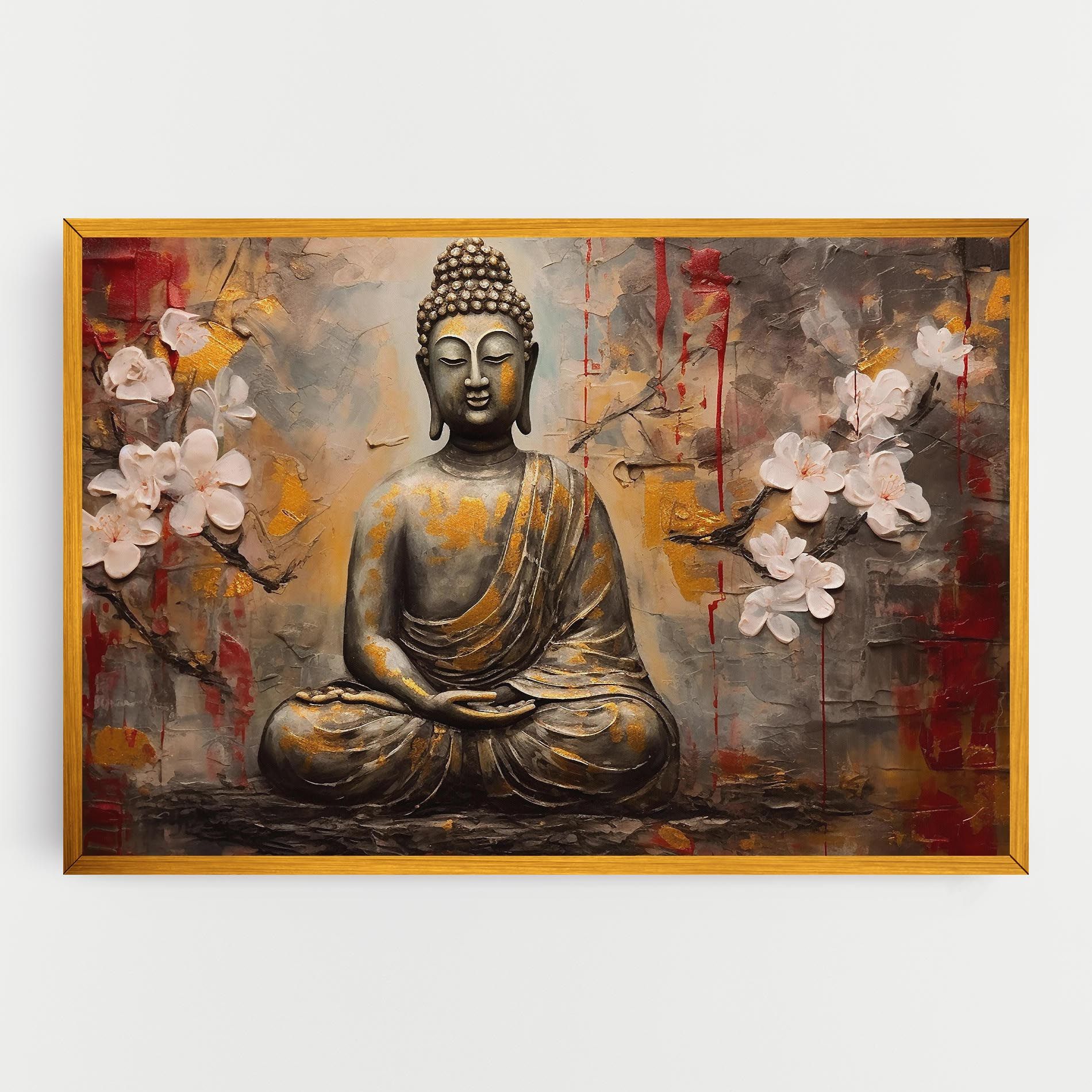 White Red Buddha mockup 0