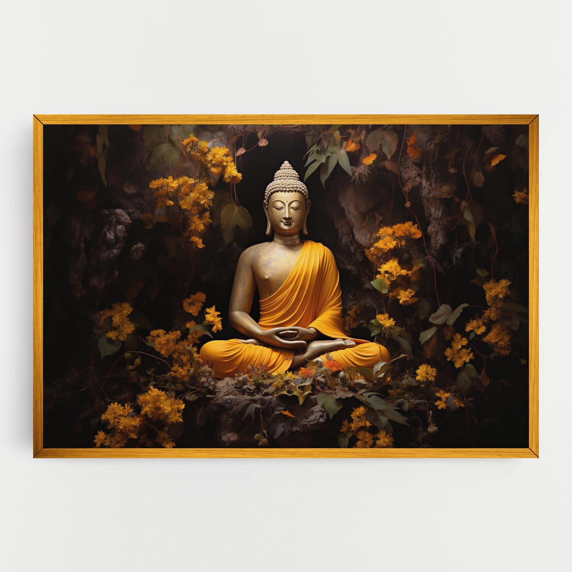 Картина на платно Yellow Light Buddha mockup 0