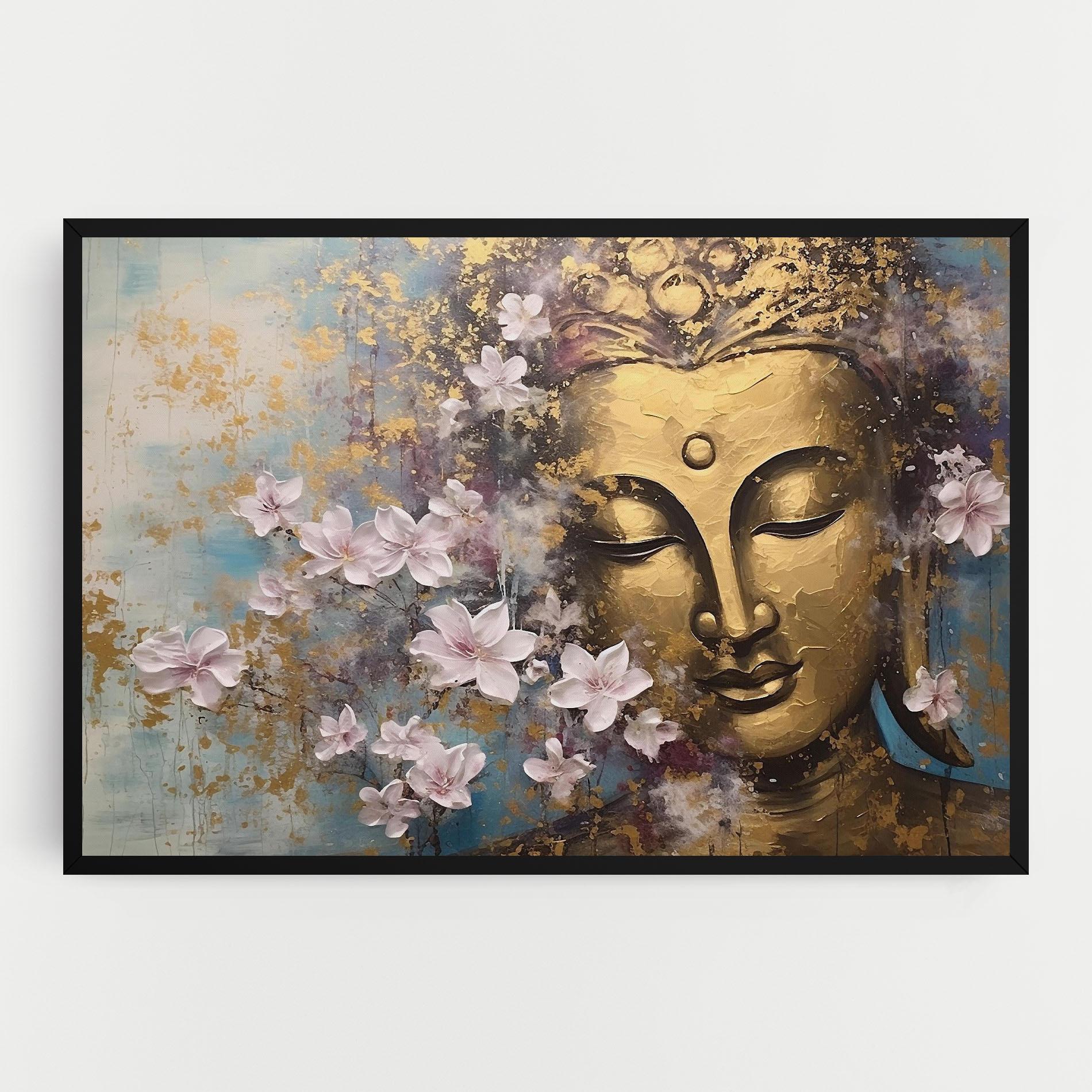 Картина на платно Abstract Buddha Plants mockup 0