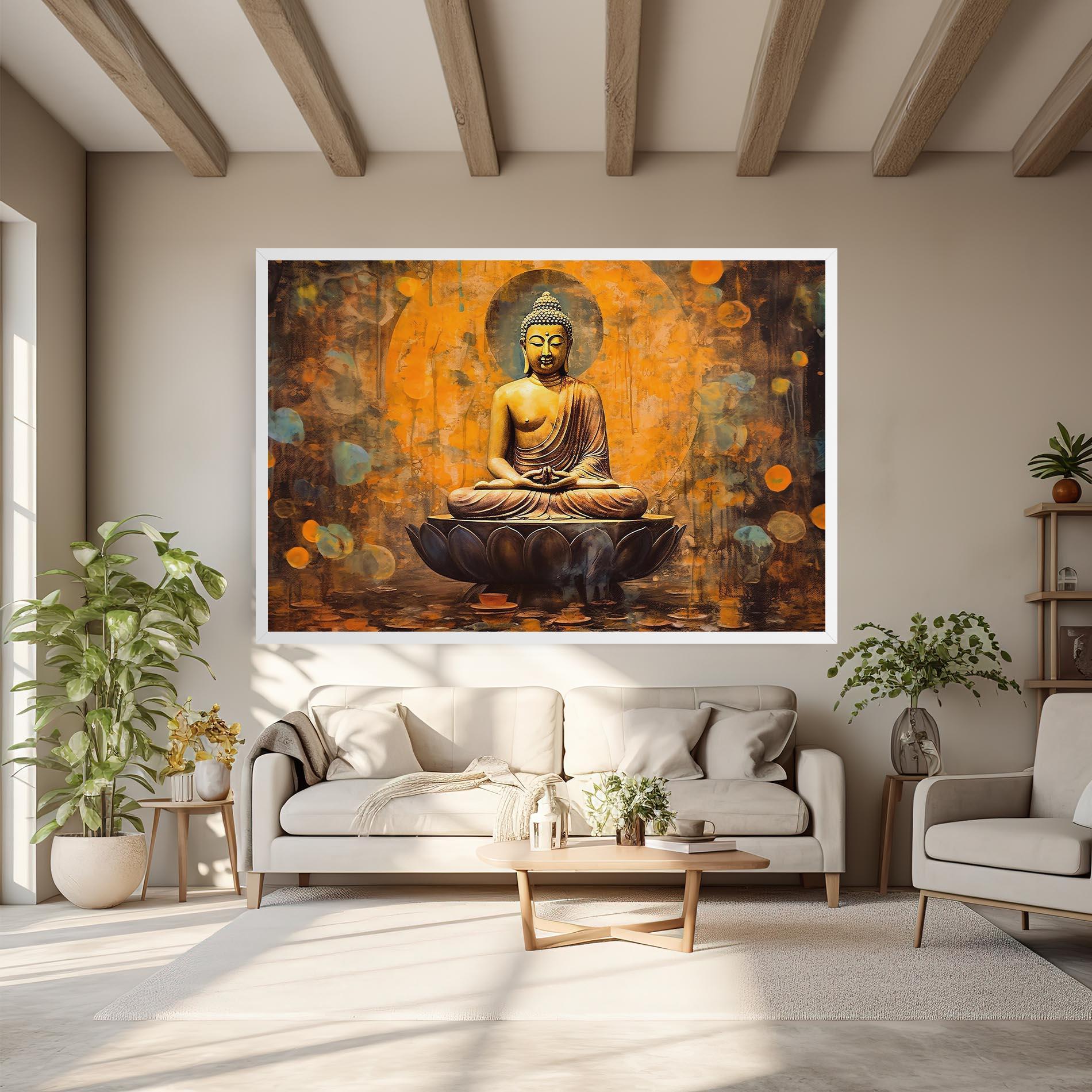 Картина на платно Buddha Floating Art mockup 6