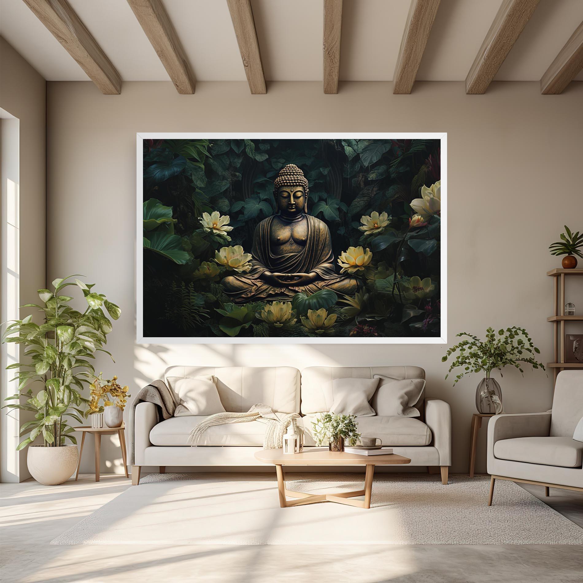 Картина на платно Calm Buddha Art mockup 6