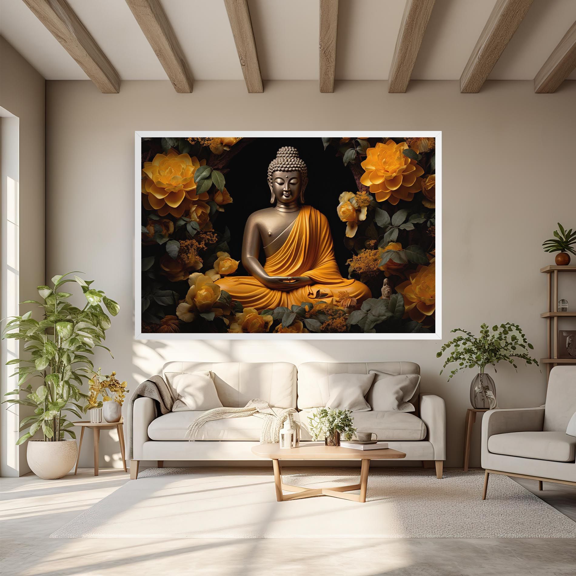 Gold Buddha Flower mockup 6