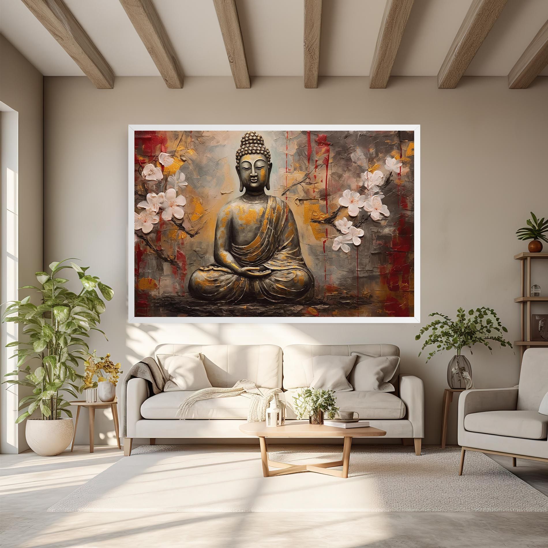 White Red Buddha mockup 6