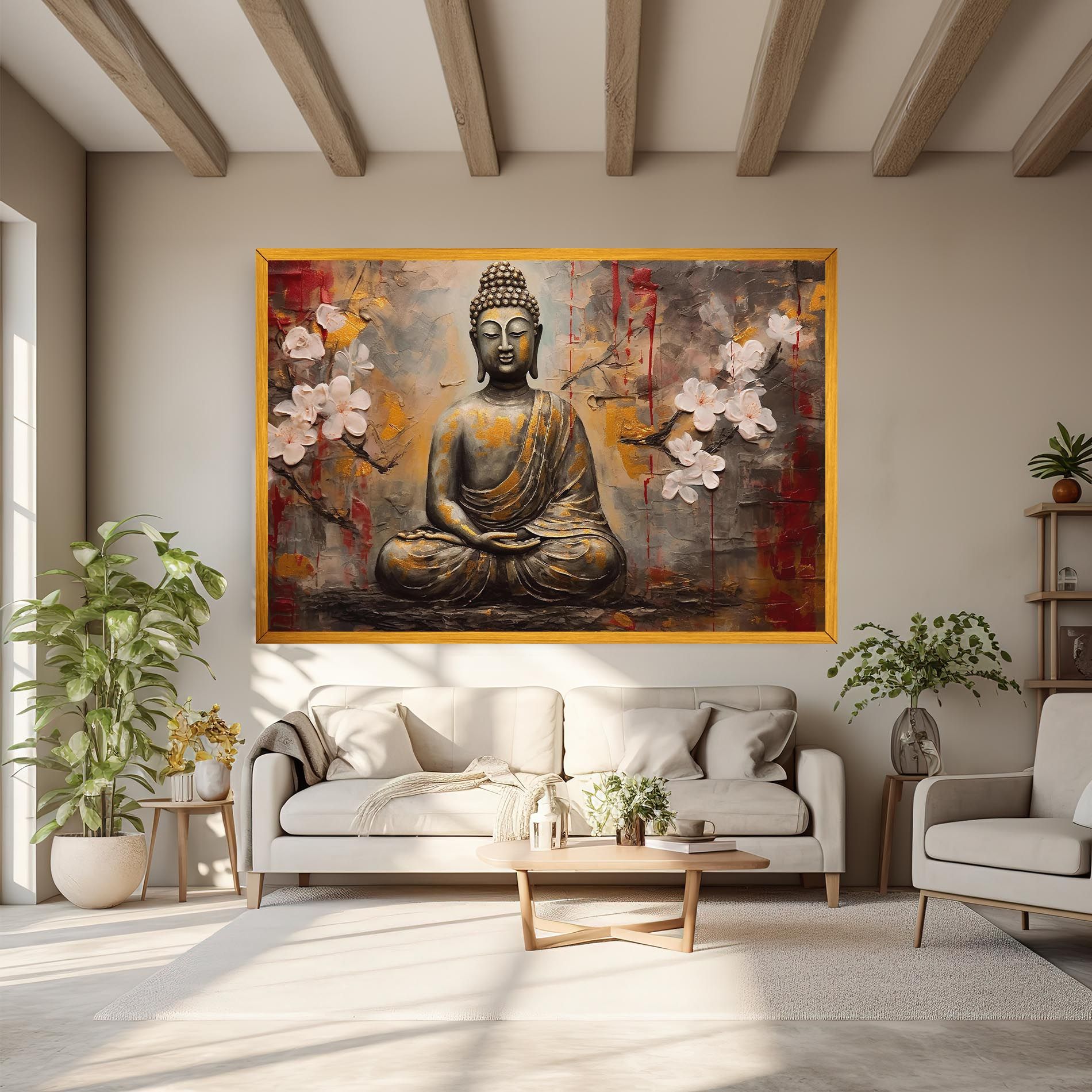 White Red Buddha mockup 6