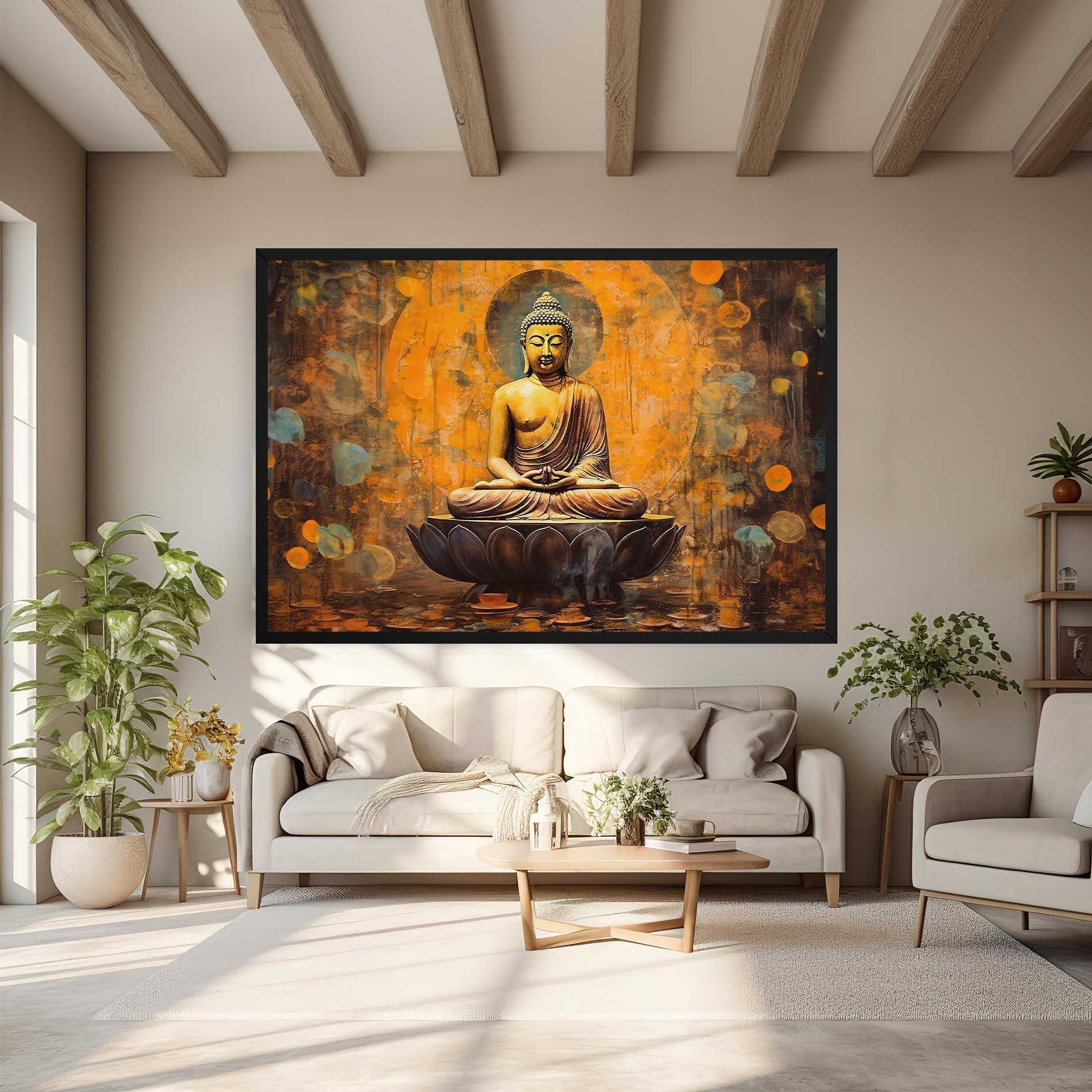 Картина на платно Buddha Floating Art mockup 6