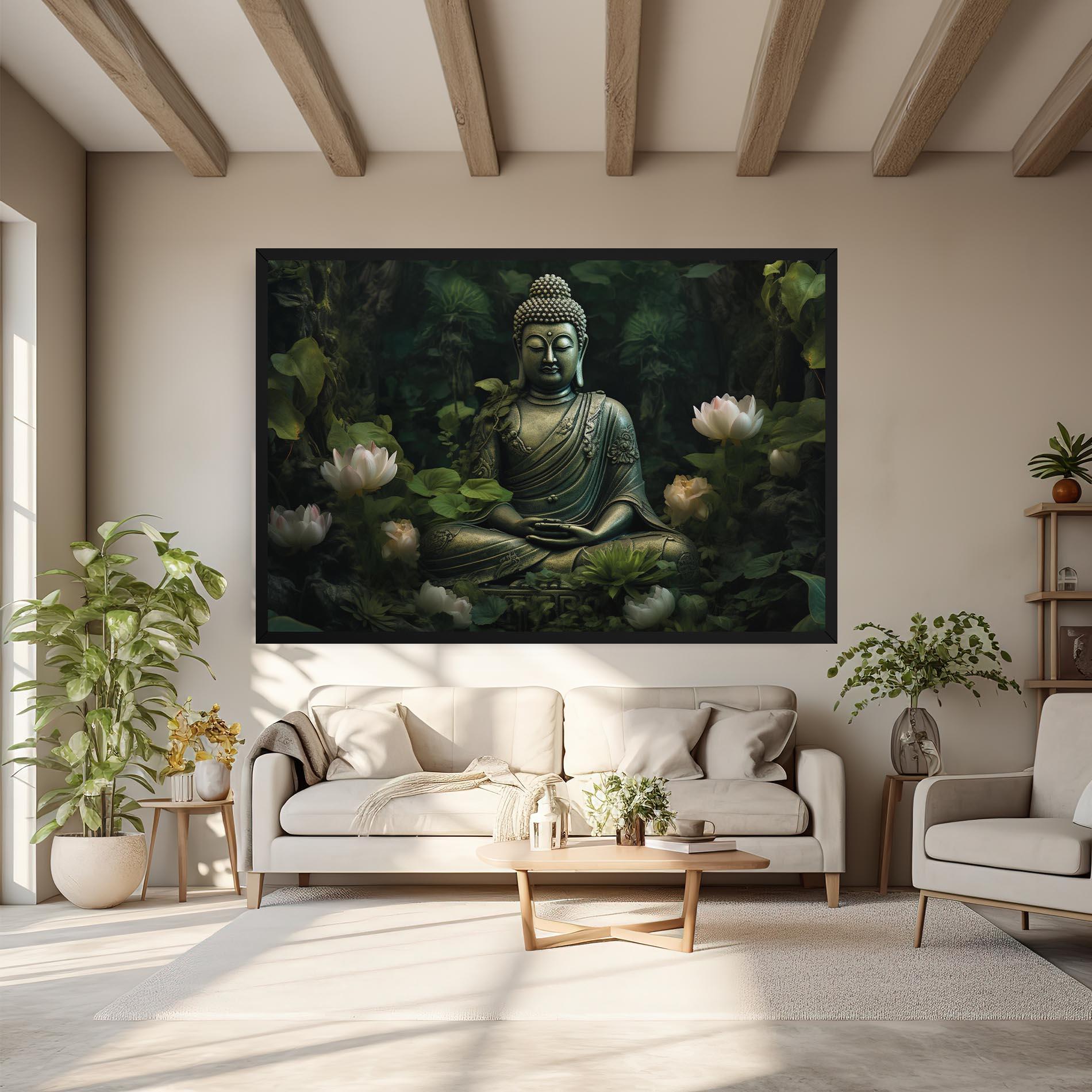 Картина на платно Buddha Lotus Flower mockup 6