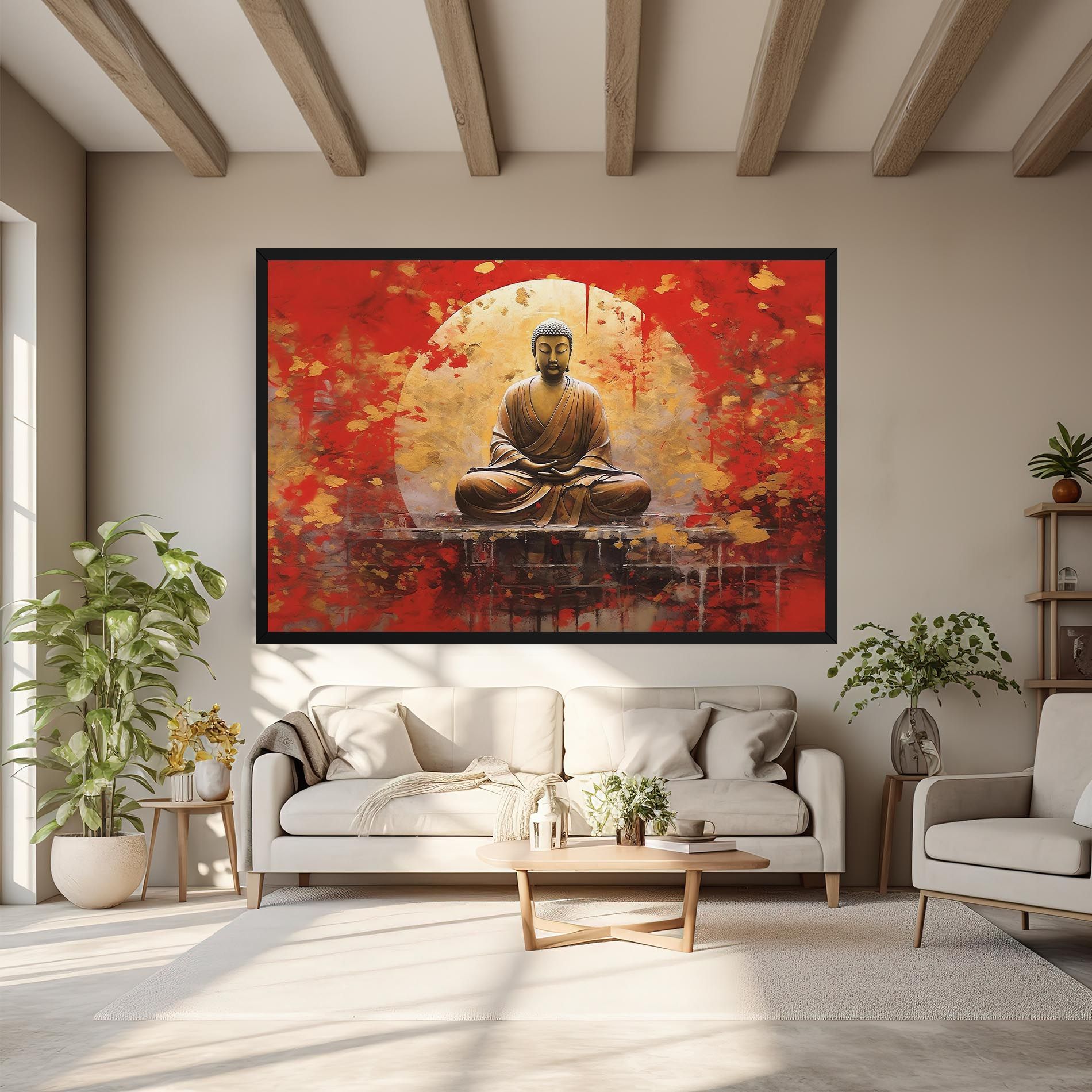 Gold Circle Buddha mockup 6