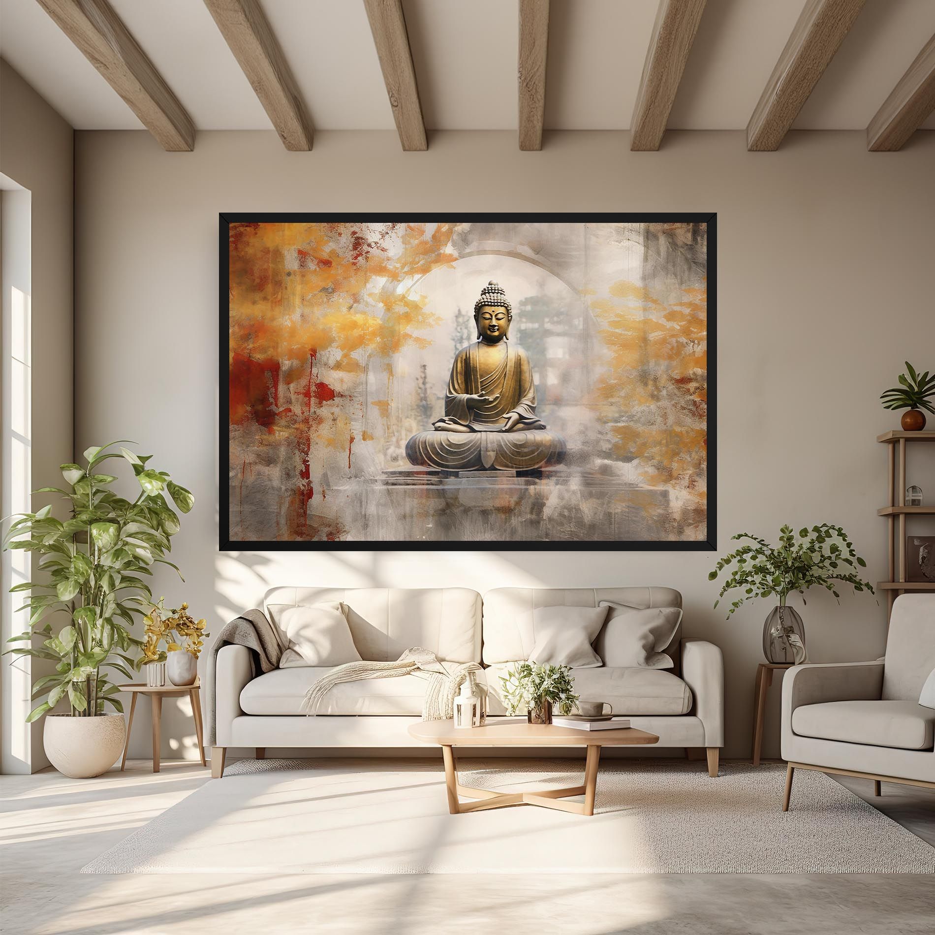 Grey Gold Buddha mockup 6