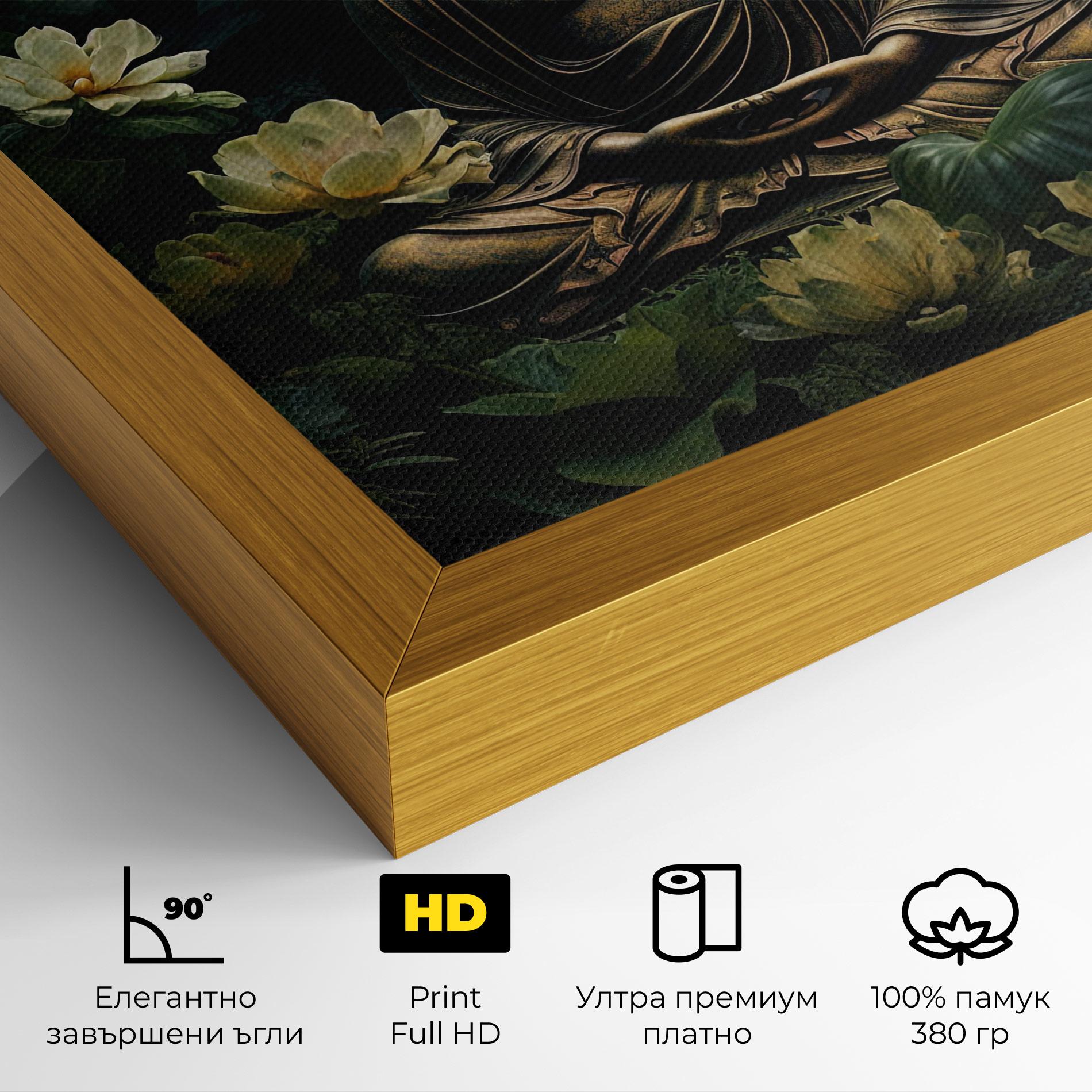 Картина на платно Calm Buddha Art mockup 4
