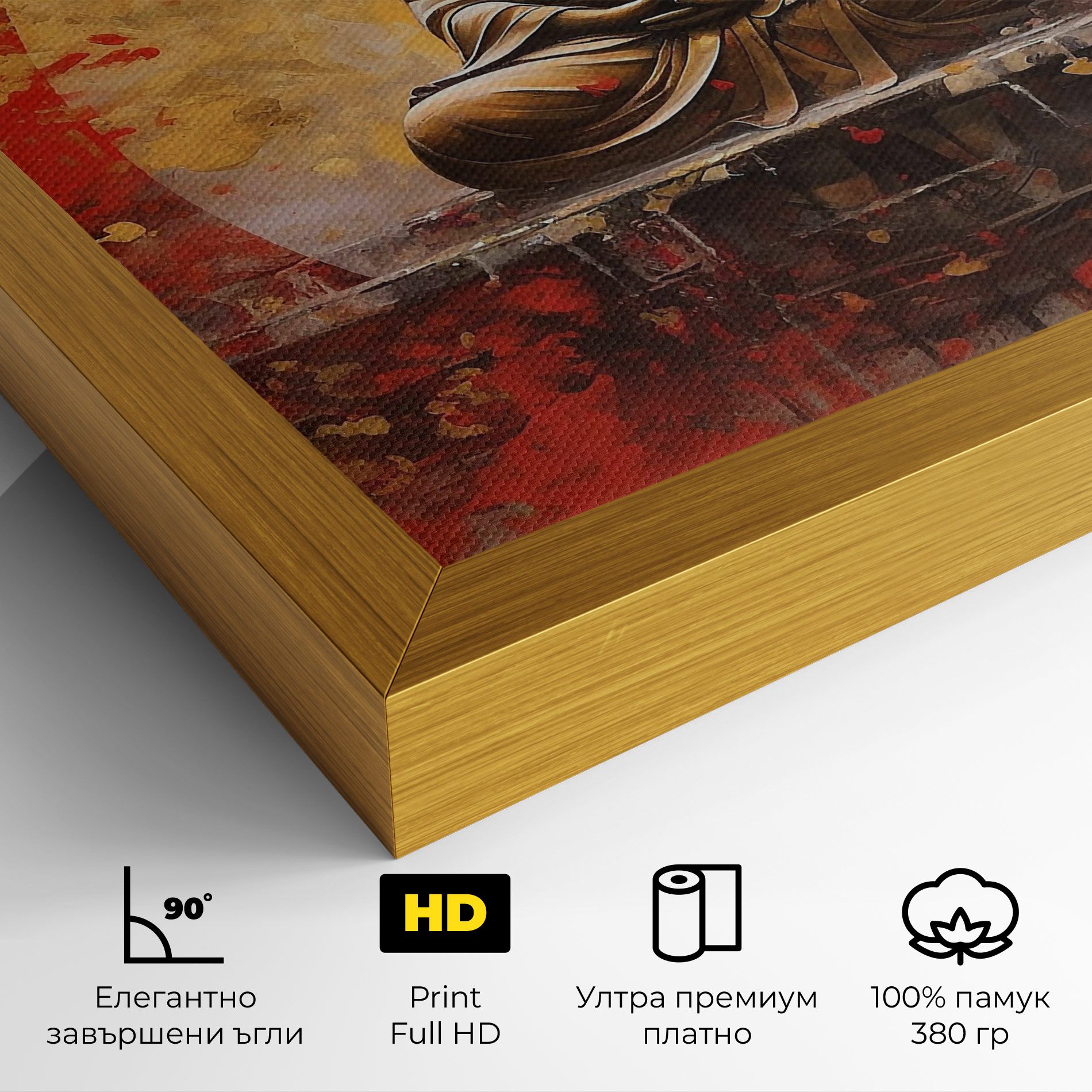 Gold Circle Buddha mockup 4