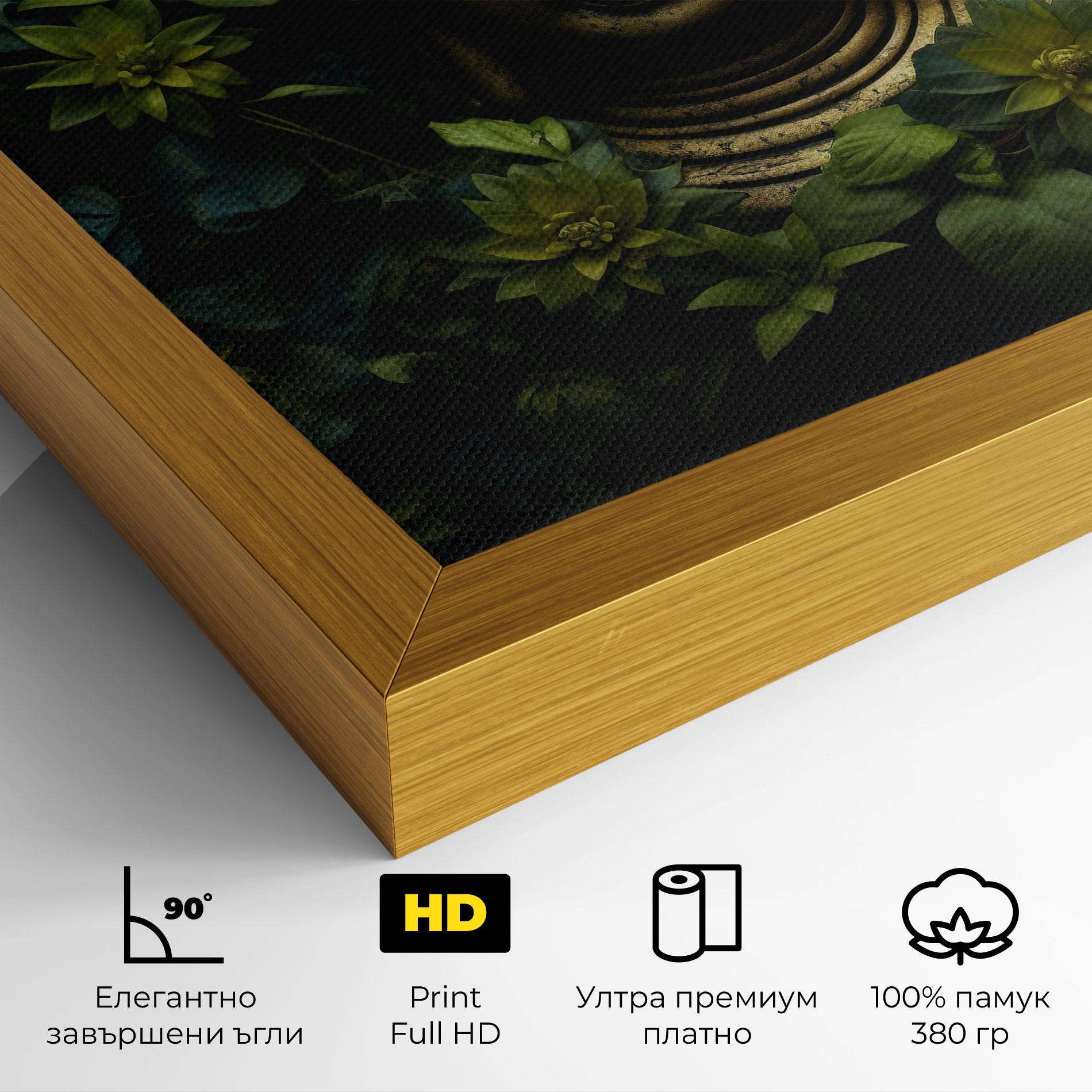 Картина на платно Lotus Flower Buddha mockup 4