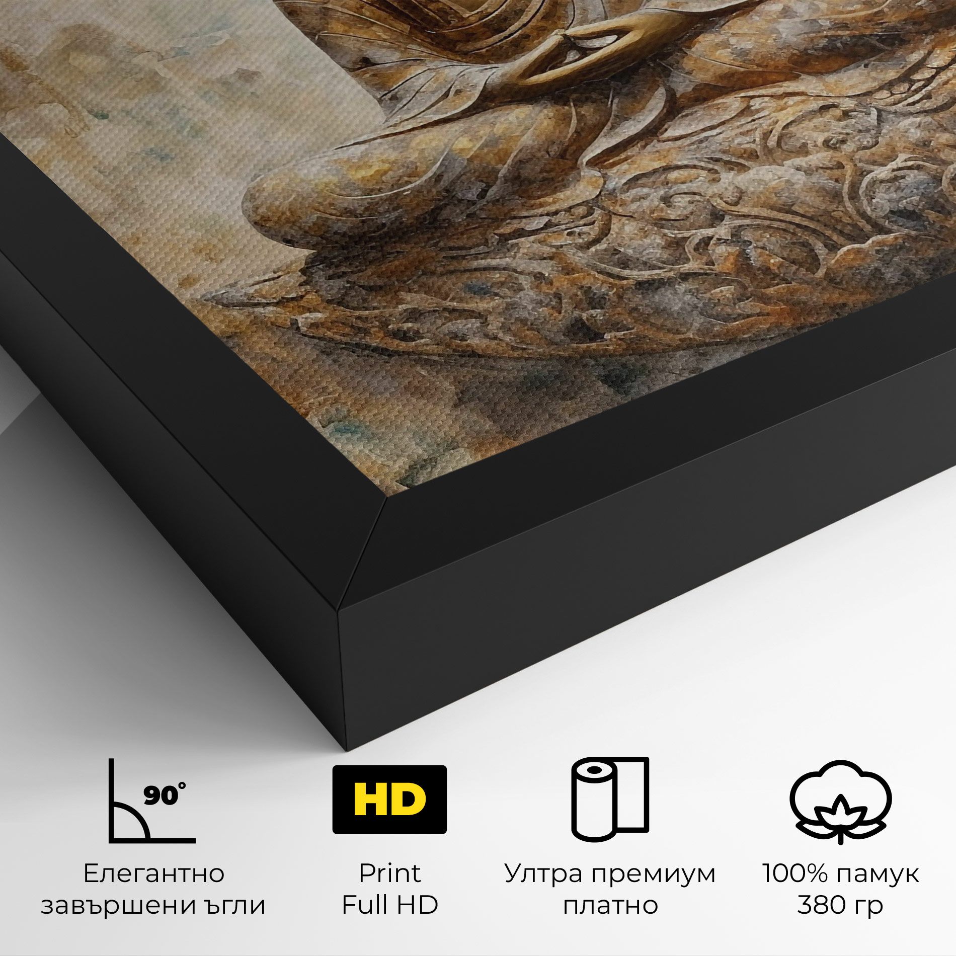Cream Buddha Art mockup 4