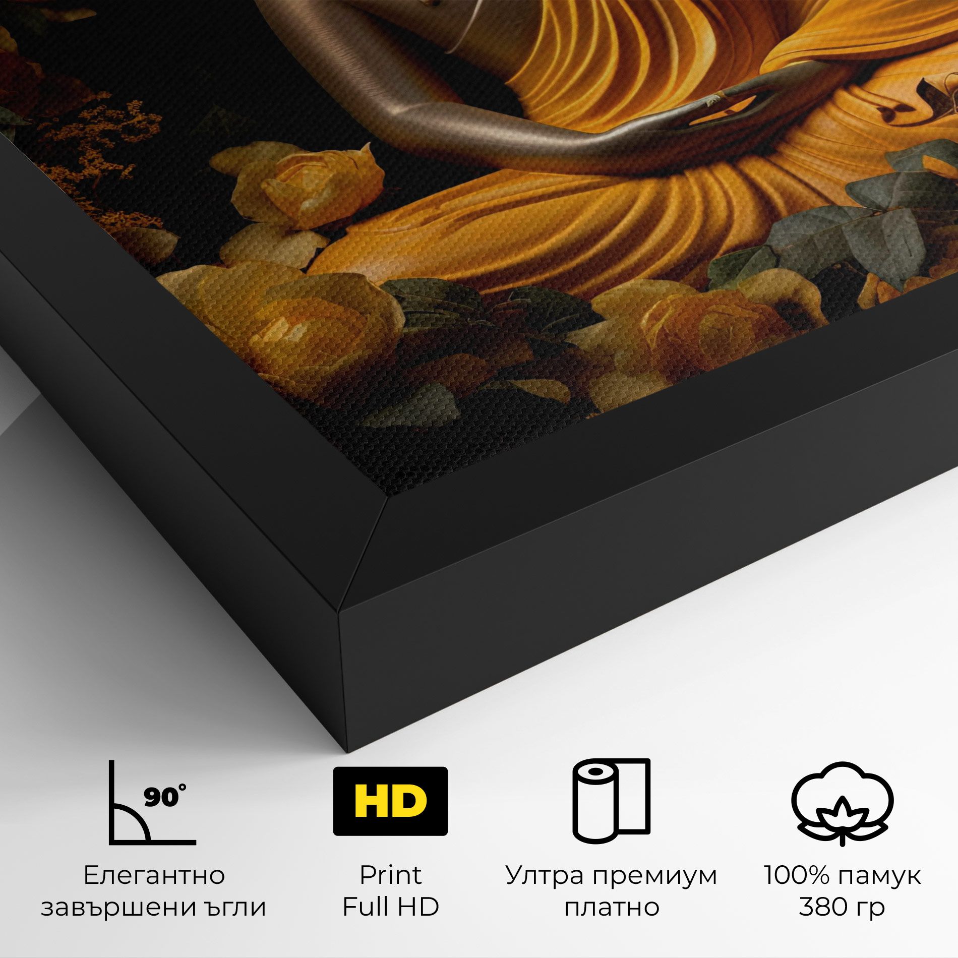 Gold Buddha Flower mockup 4