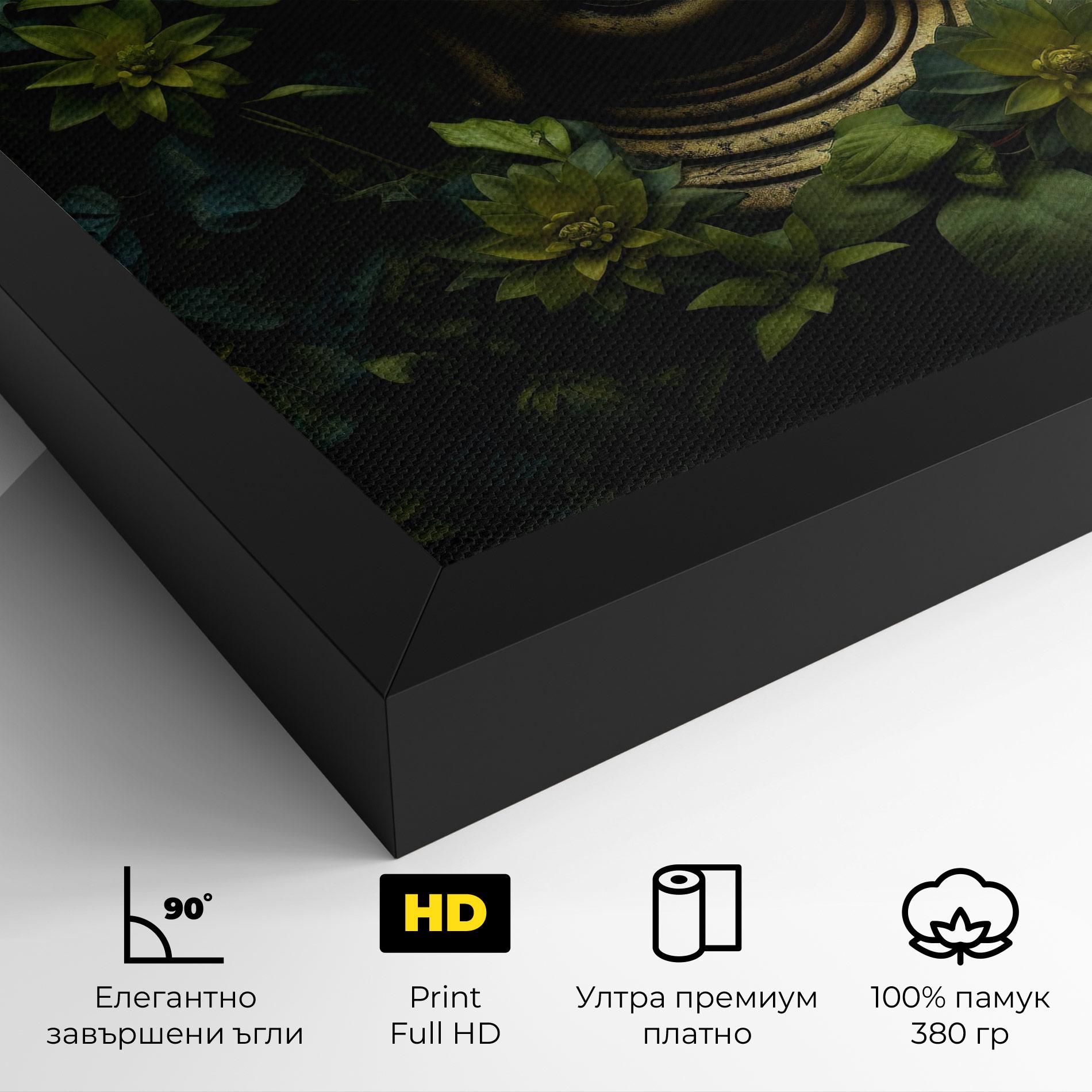 Картина на платно Lotus Flower Buddha mockup 4