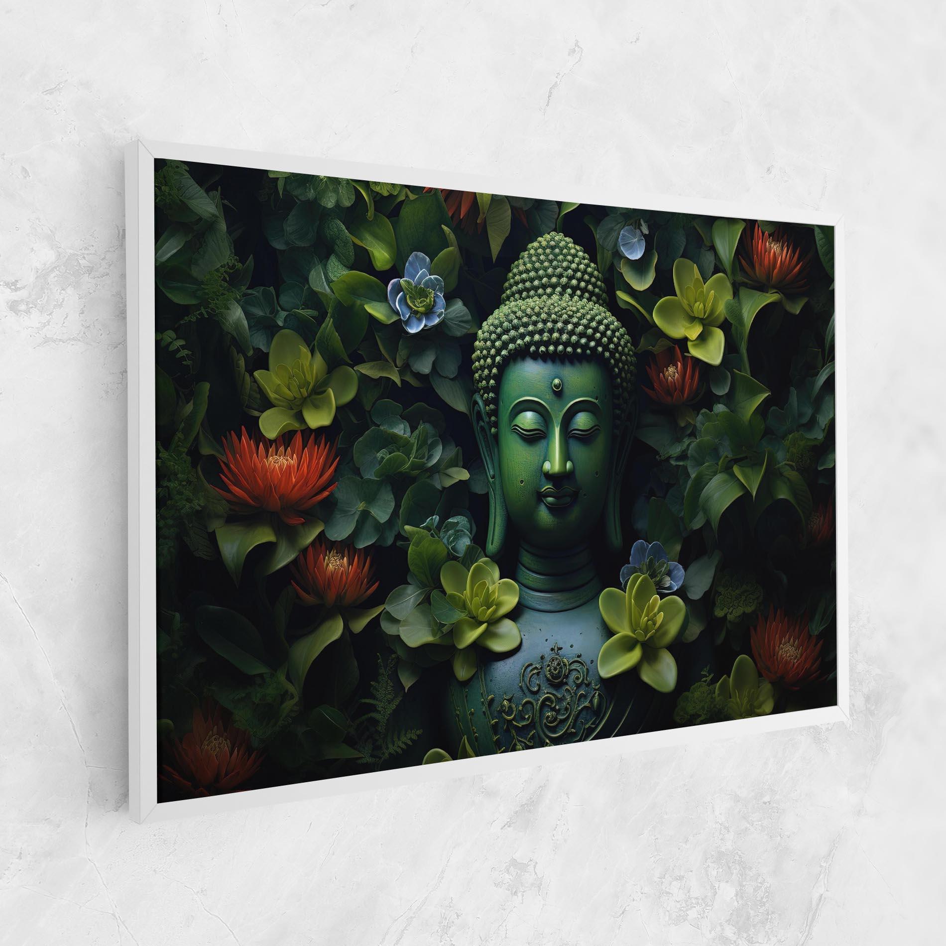 Картина на платно Blue Light Buddha mockup 1