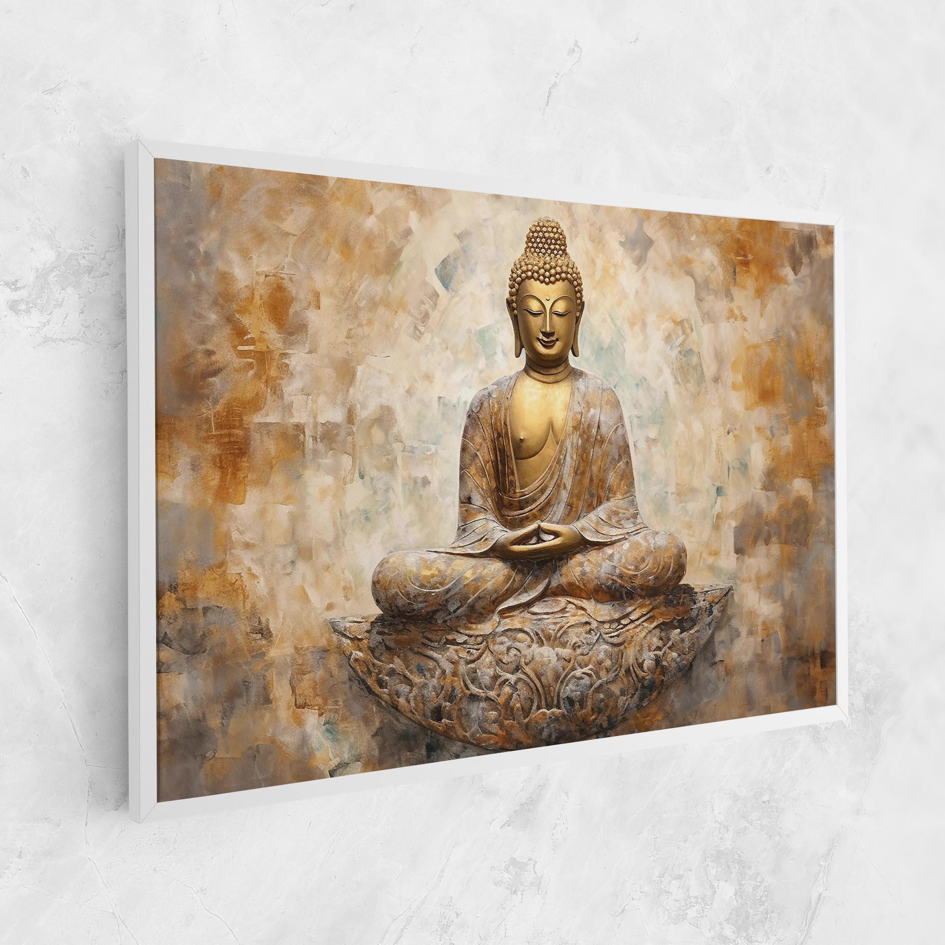 Картина на платно Cream Buddha Art mockup 1