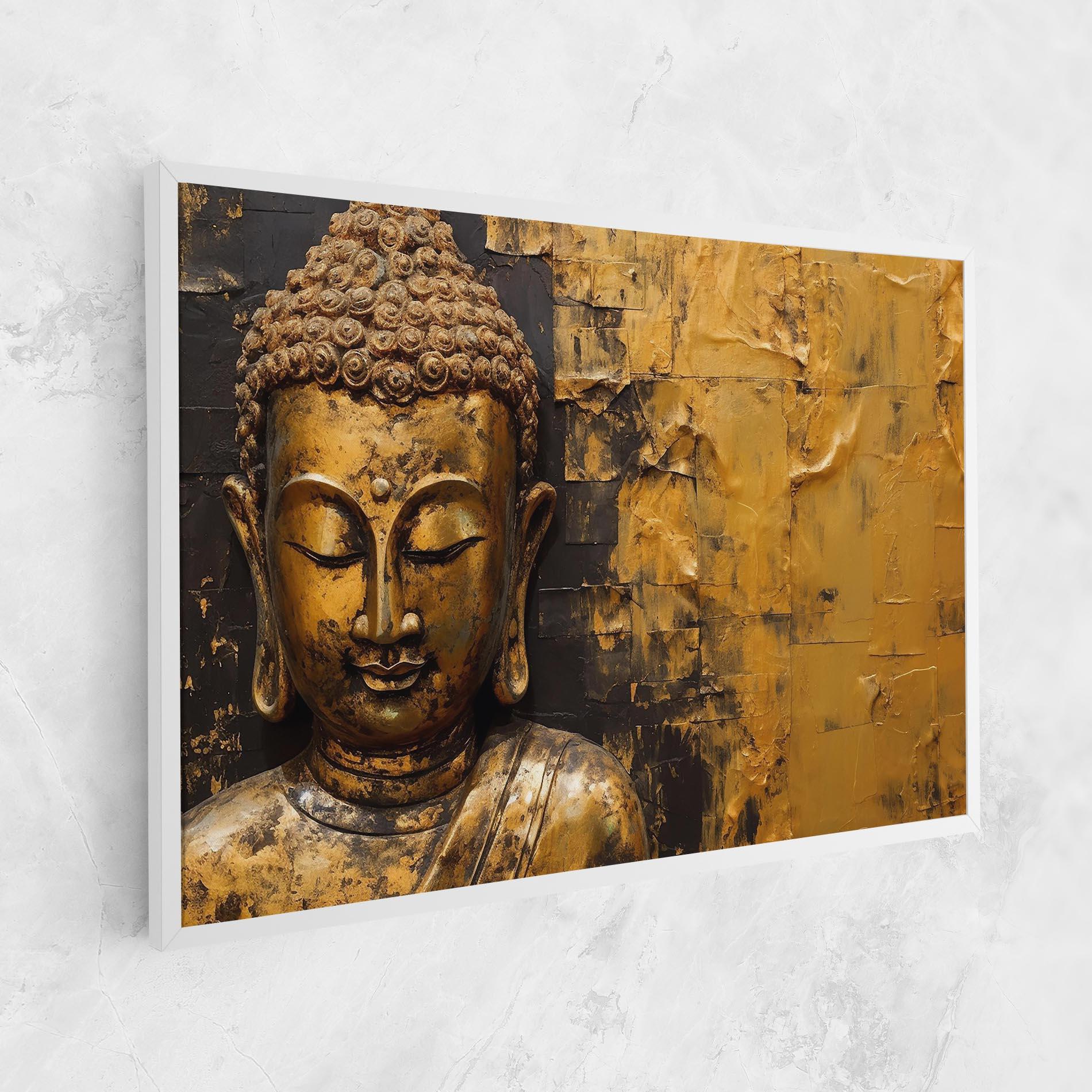 Картина на платно Gold Paint Buddha mockup 1