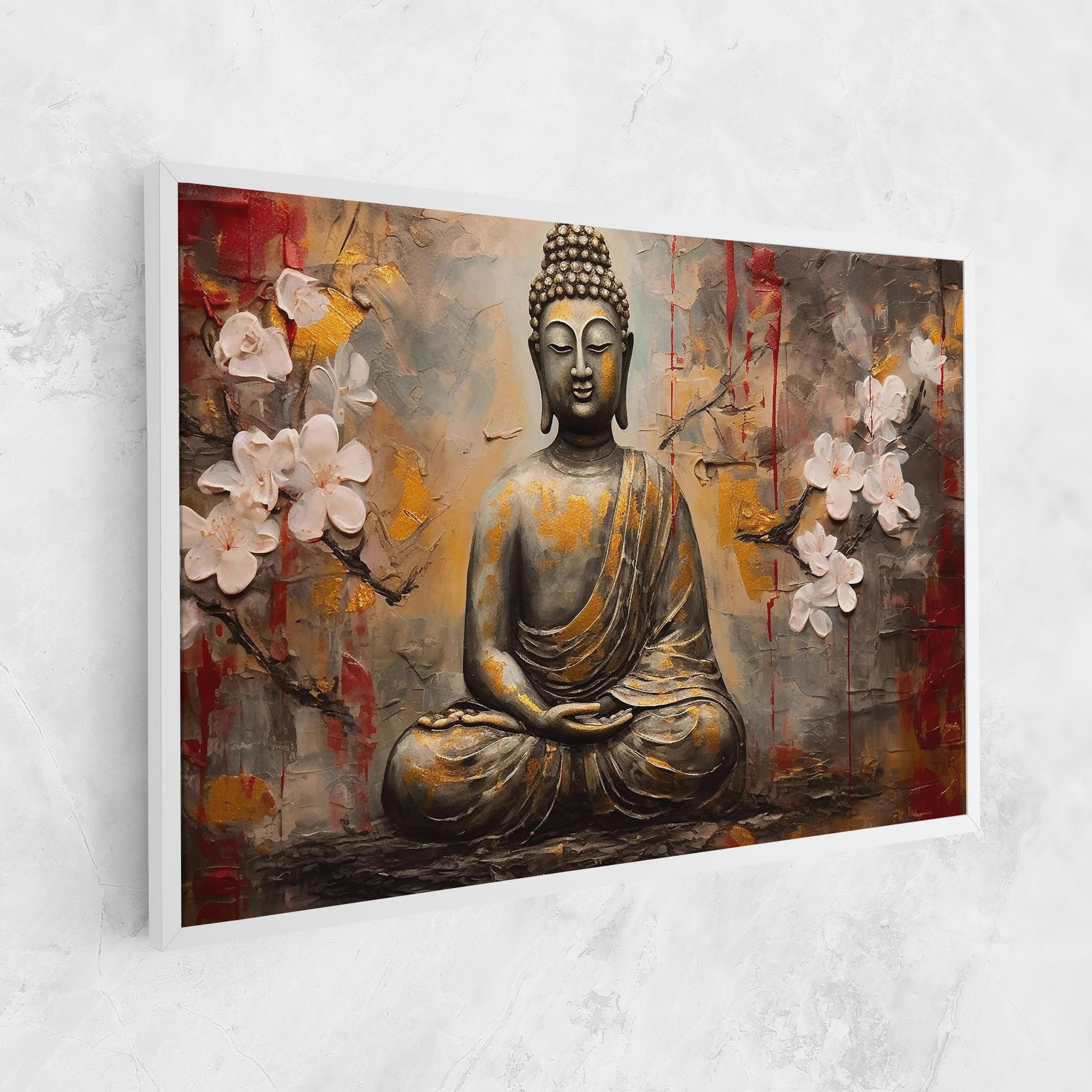 White Red Buddha mockup 1