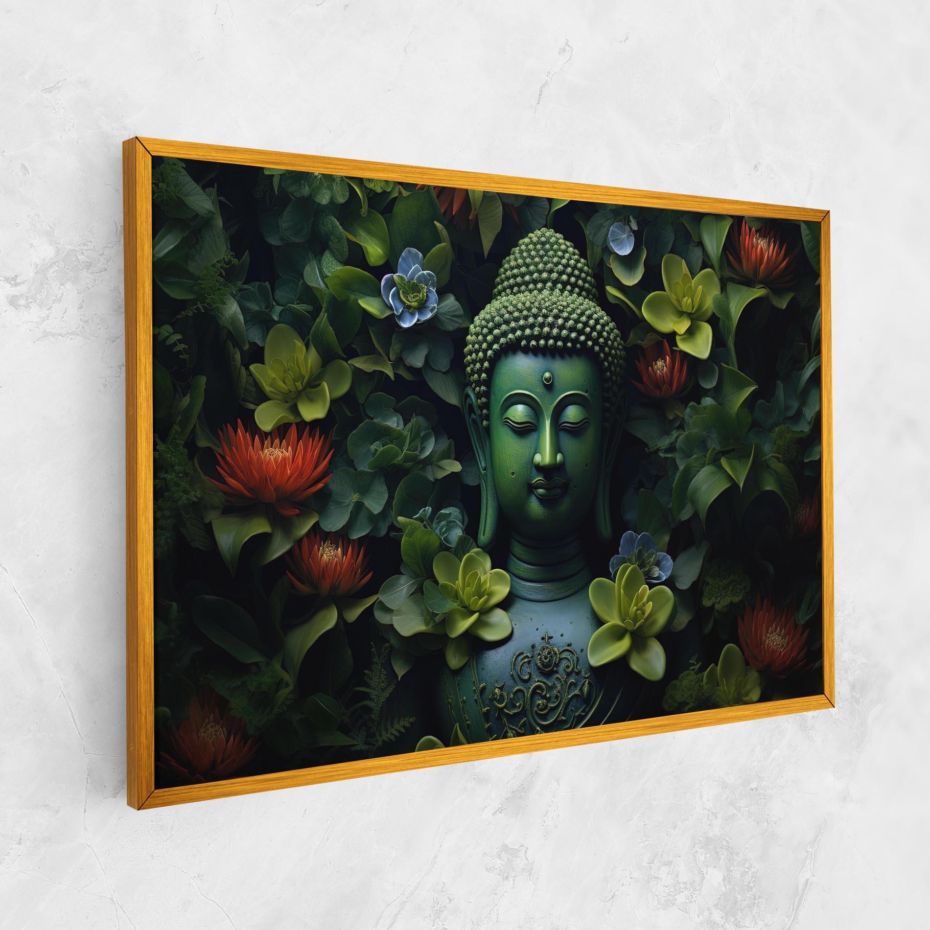 Картина на платно Blue Light Buddha mockup 1
