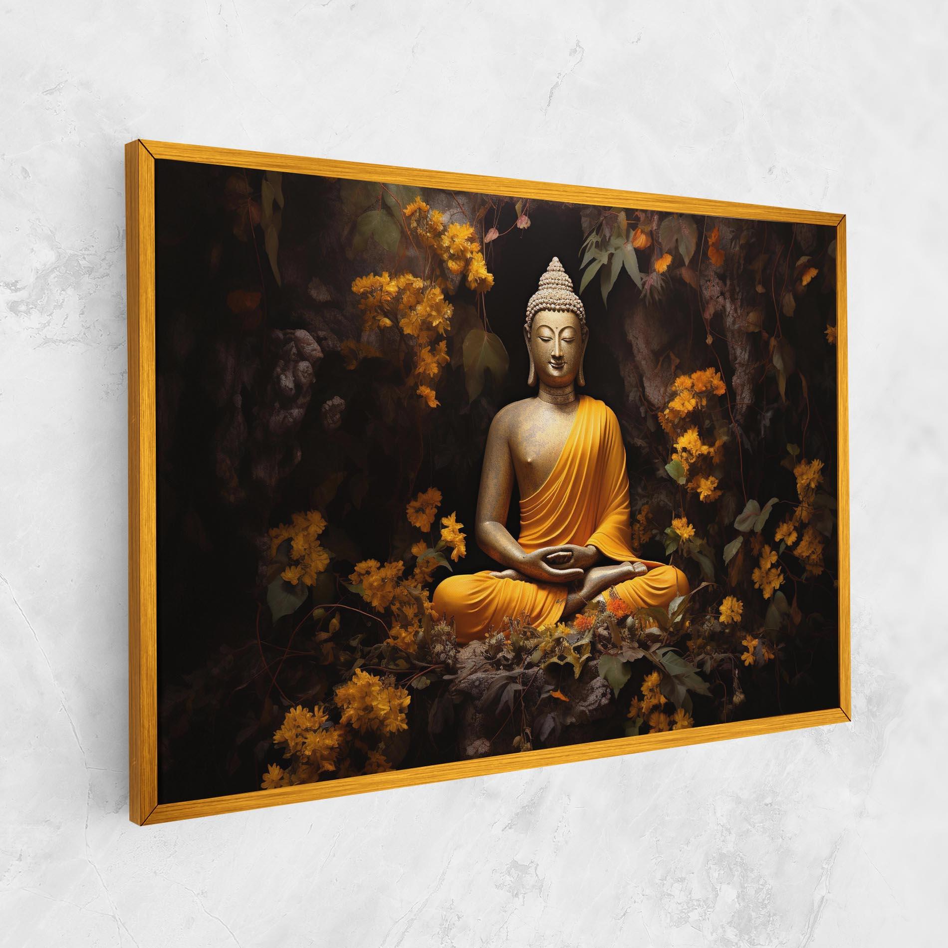 Картина на платно Yellow Light Buddha mockup 1