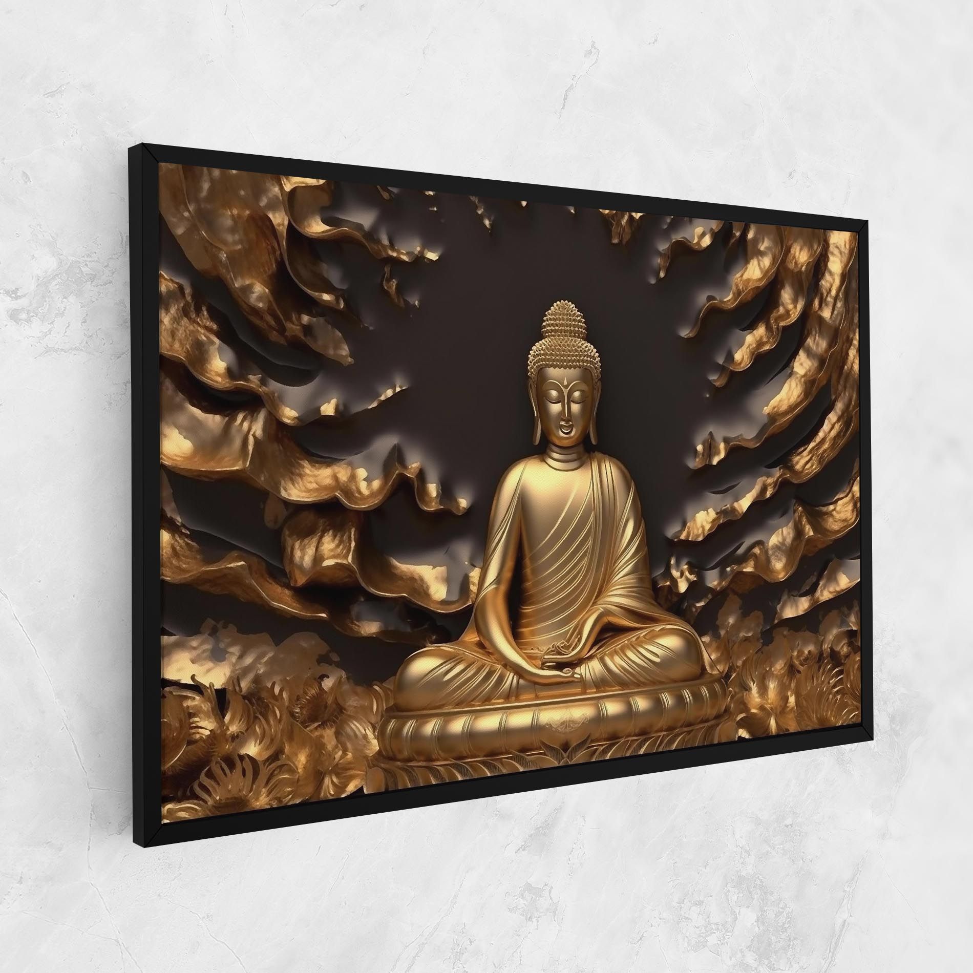 Gold 3d Buddha mockup 1