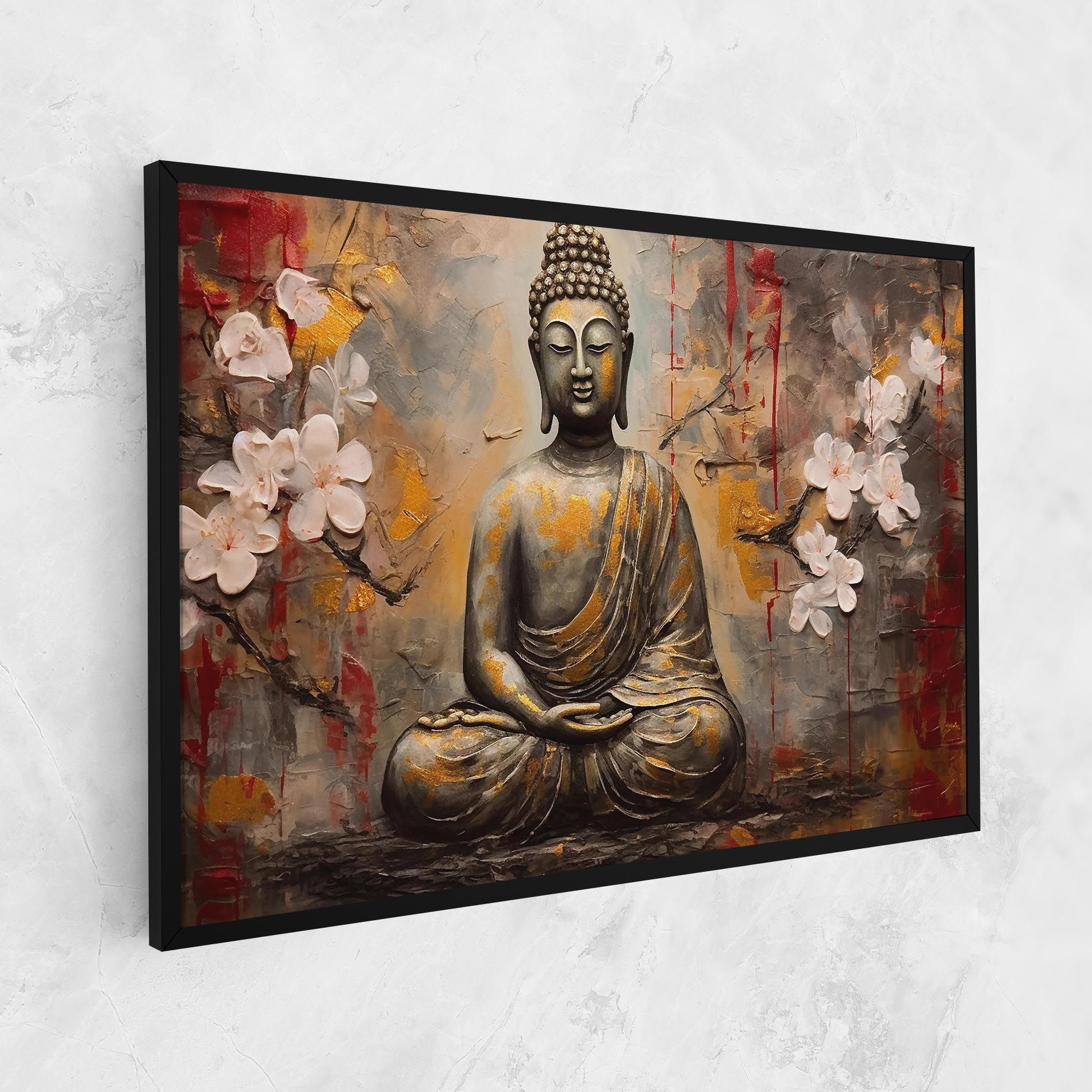 White Red Buddha mockup 1