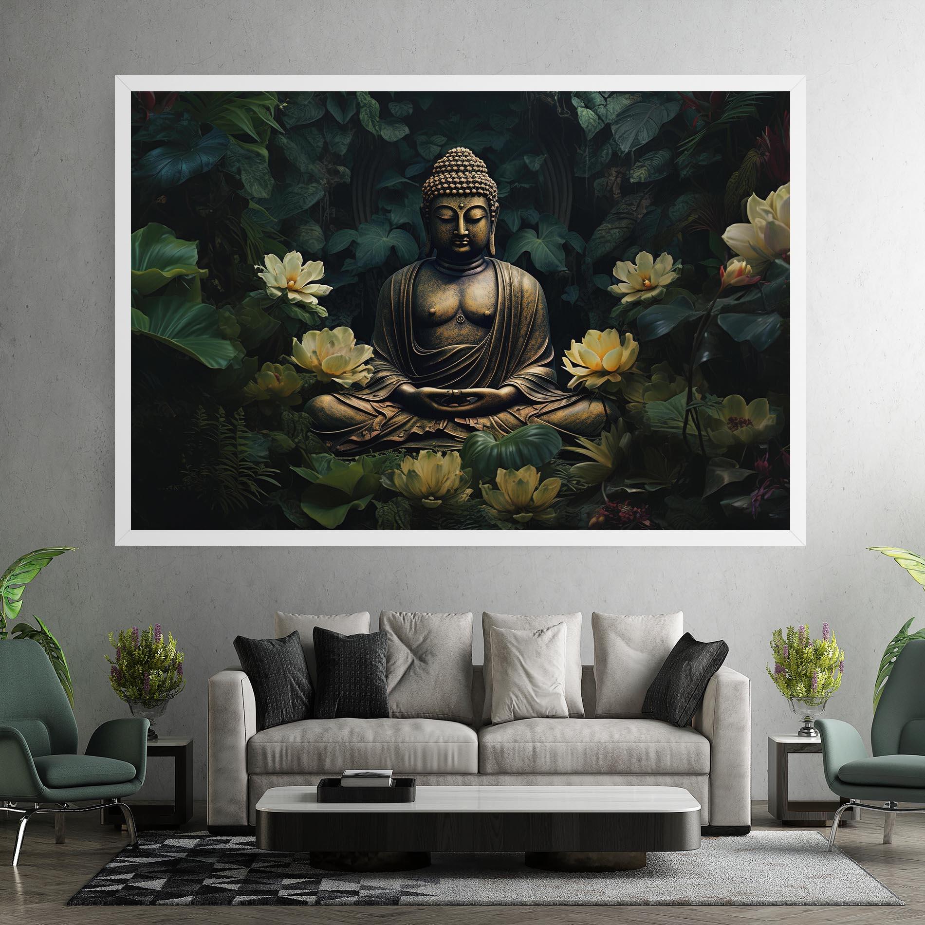 Картина на платно Calm Buddha Art mockup 7