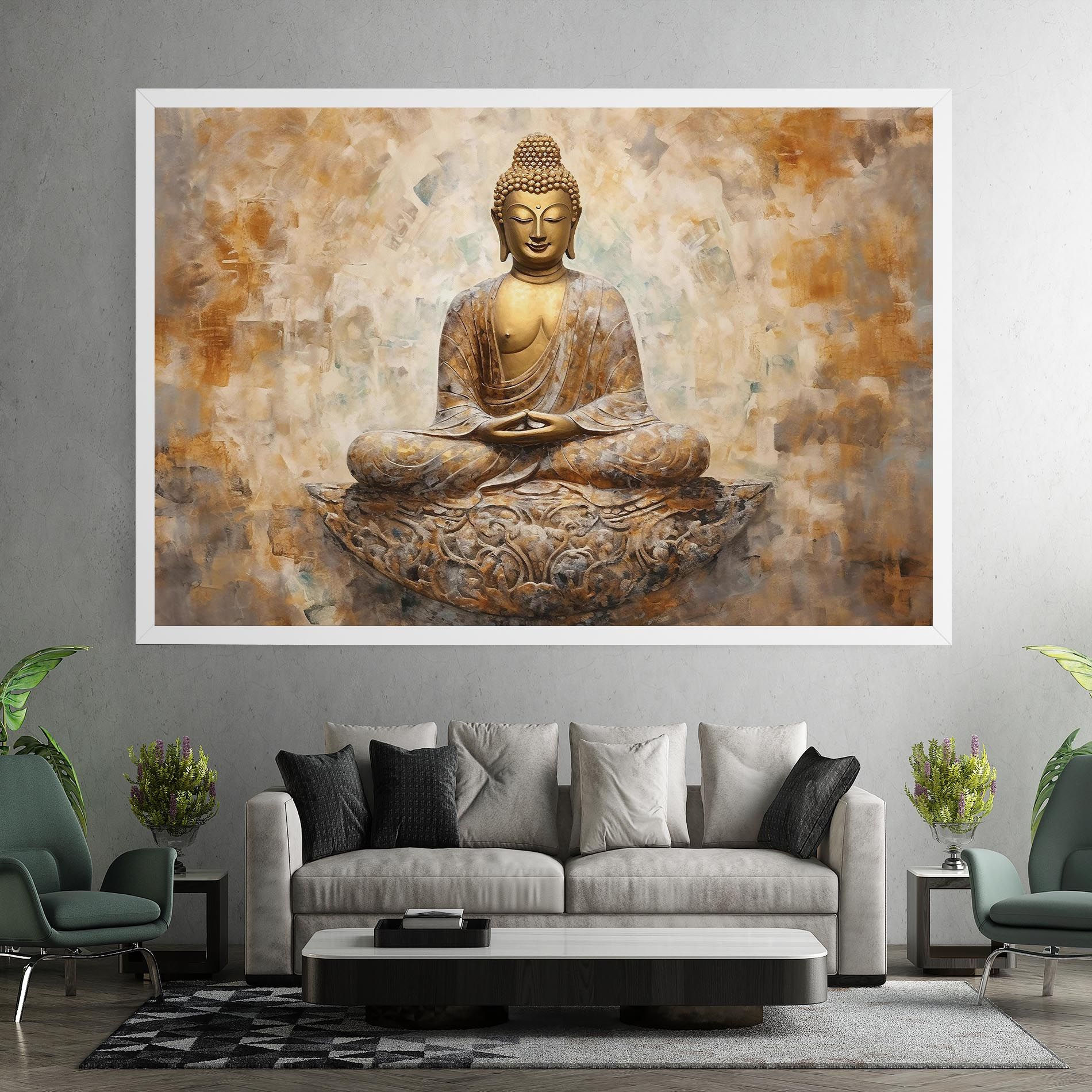 Cream Buddha Art mockup 7