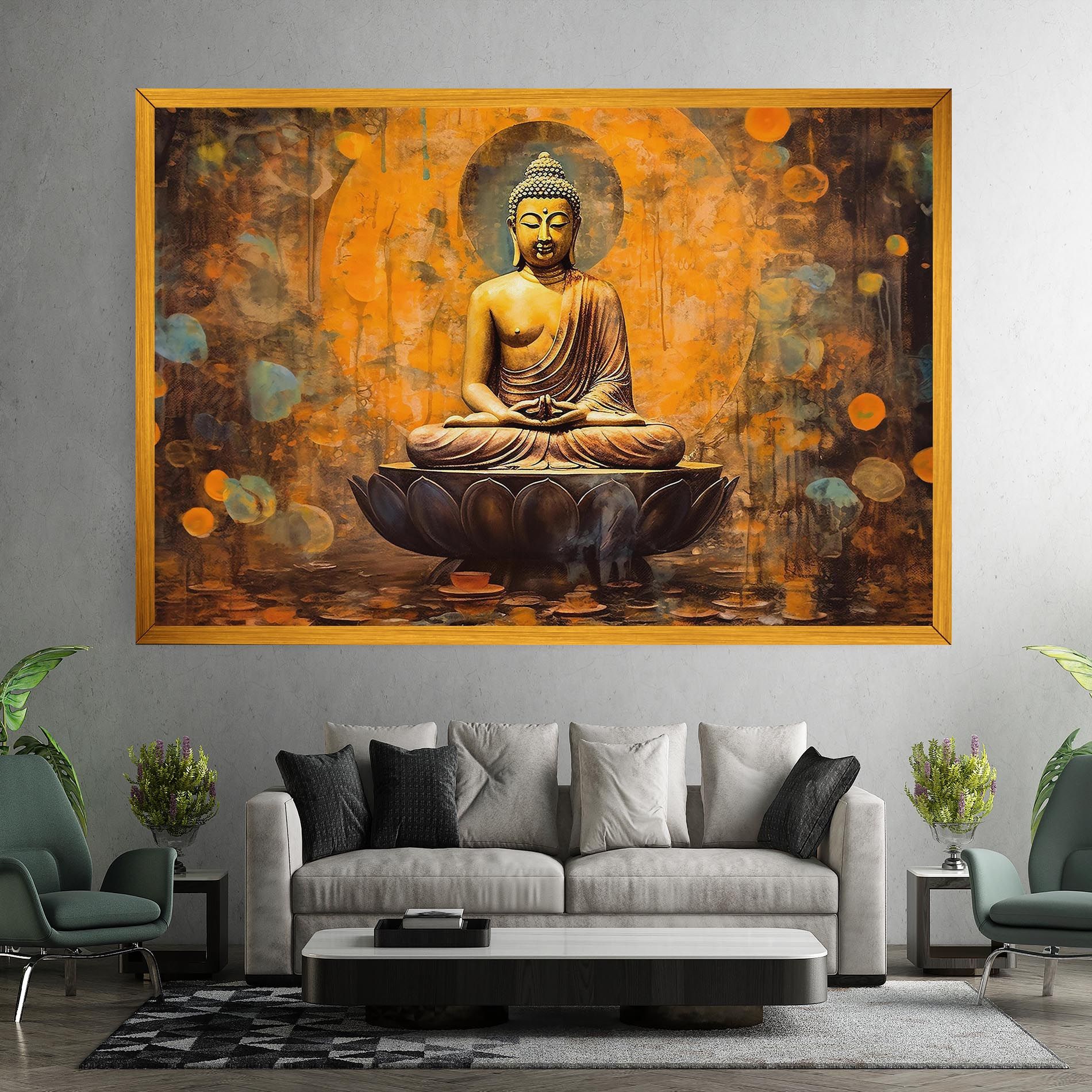 Buddha Floating Art mockup 7