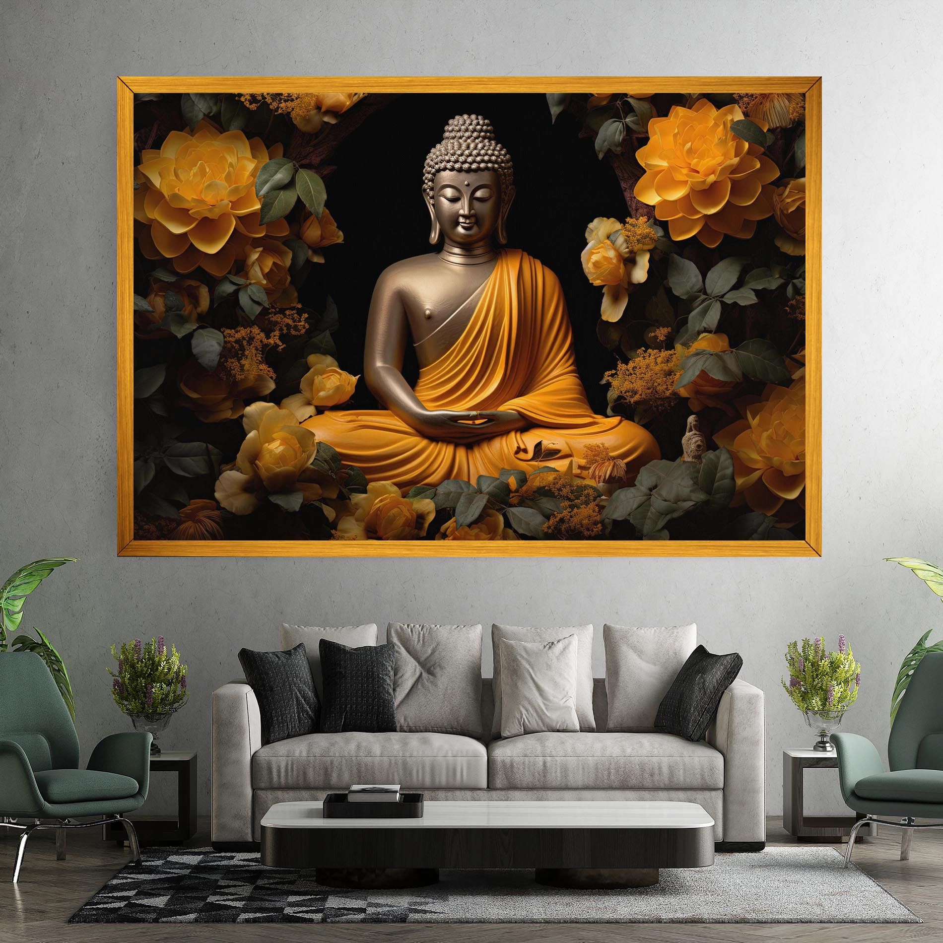 Gold Buddha Flower mockup 7