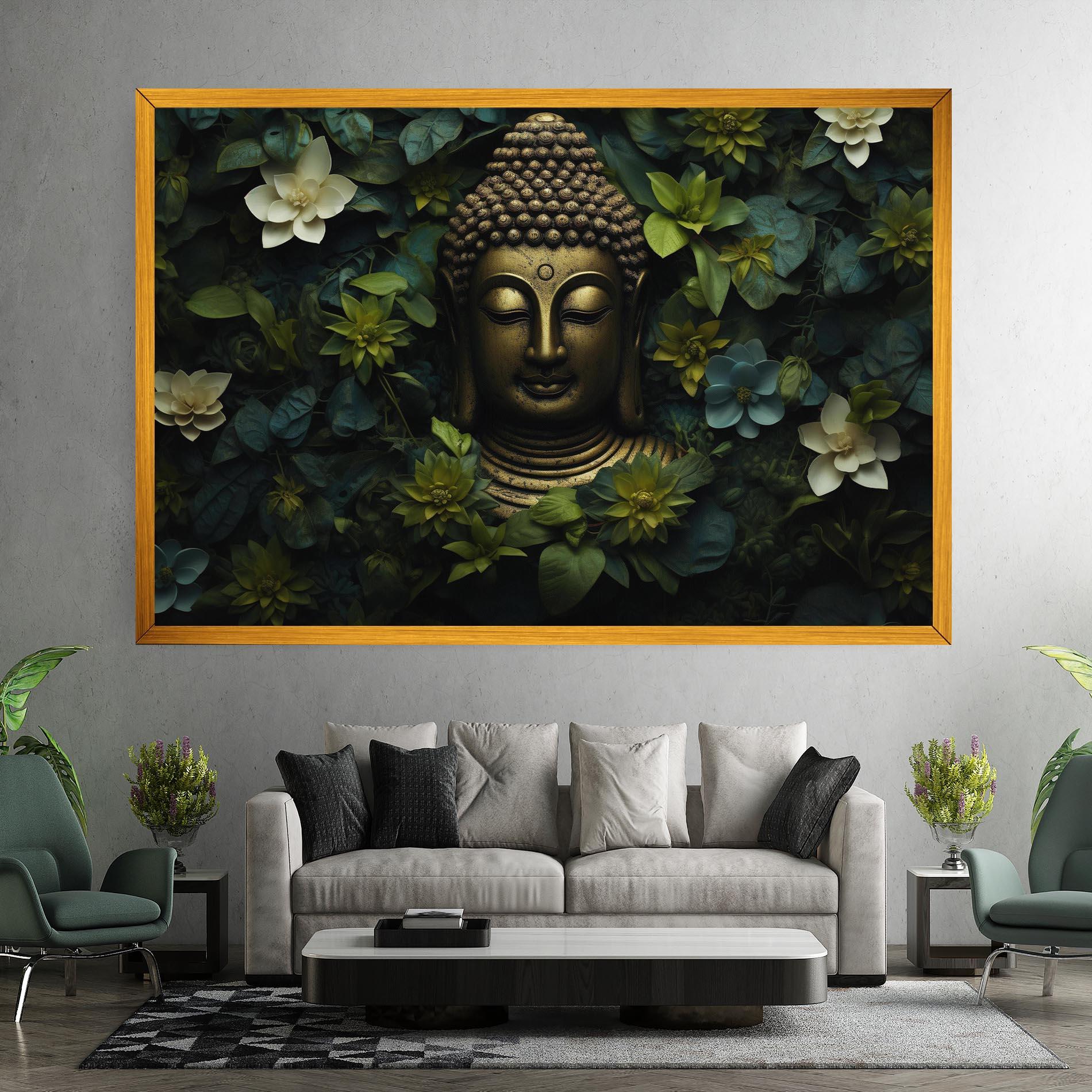 Картина на платно Lotus Flower Buddha mockup 7