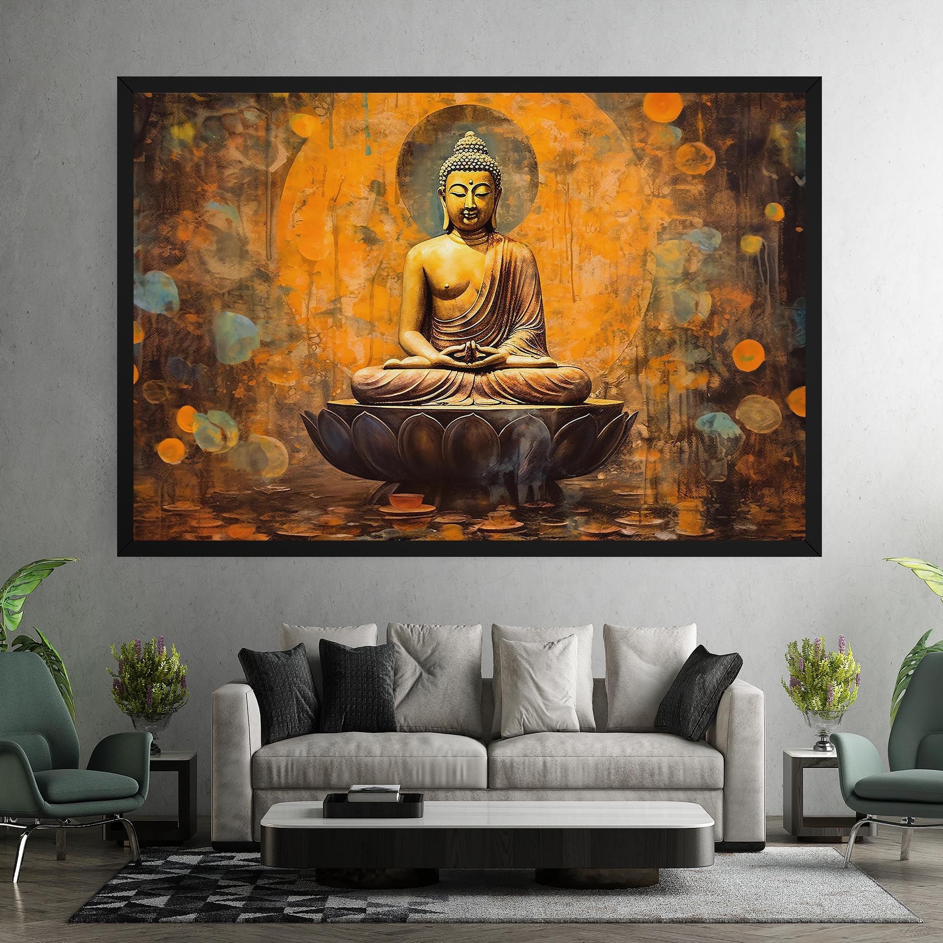 Buddha Floating Art mockup 7