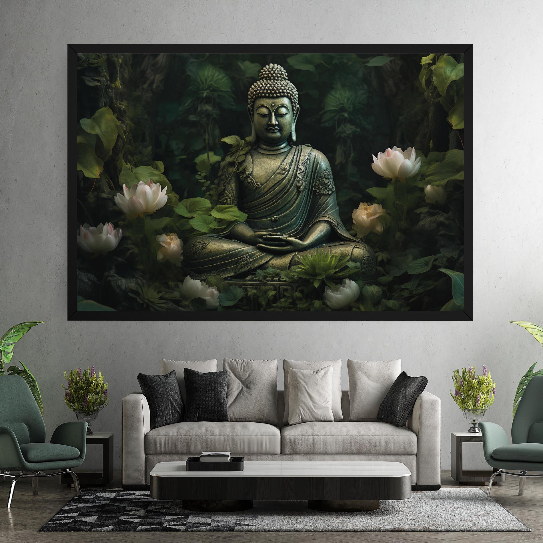 Картина на платно Buddha Lotus Flower mockup 7