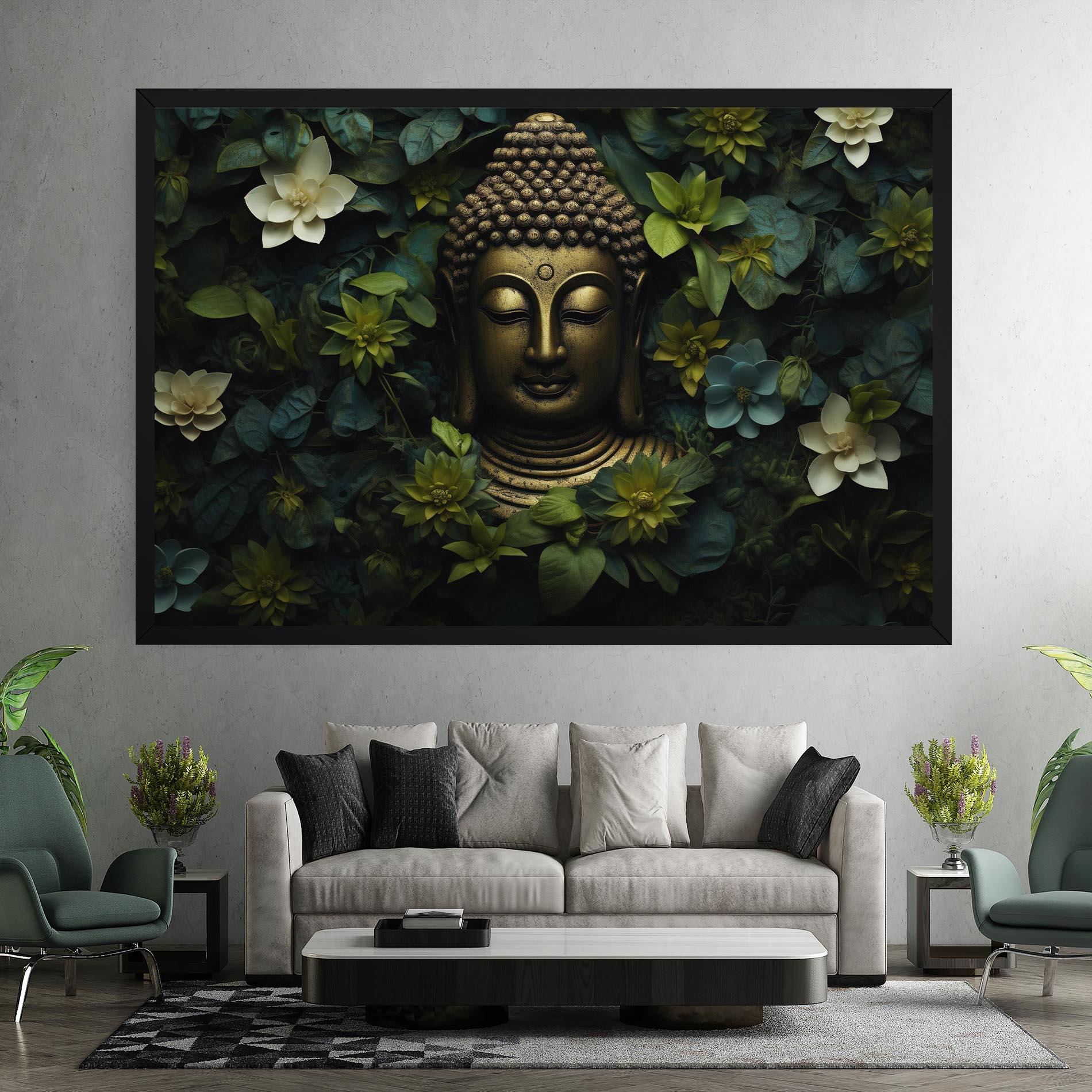 Картина на платно Lotus Flower Buddha mockup 7