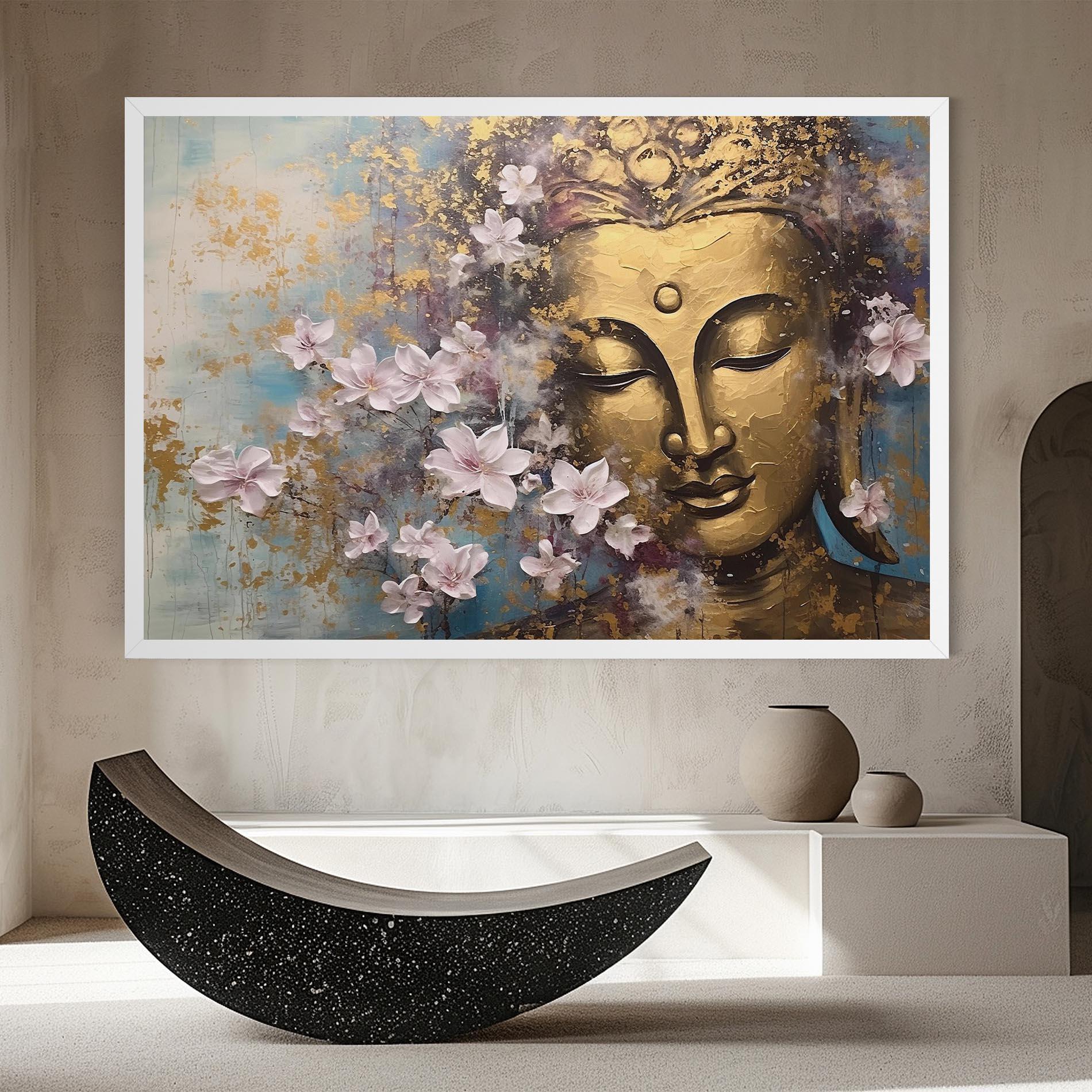 Картина на платно Abstract Buddha Plants mockup 8