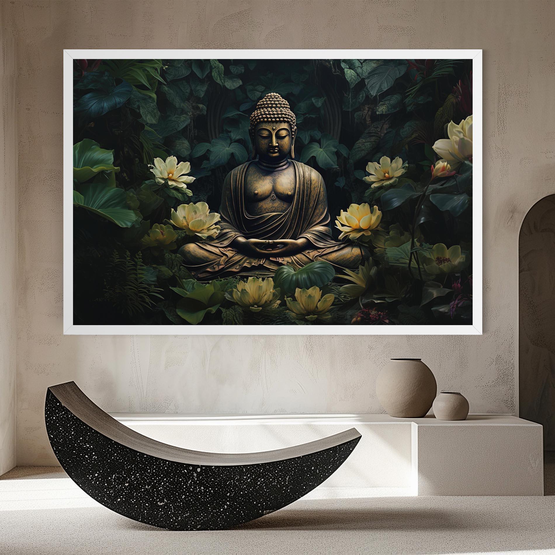 Картина на платно Calm Buddha Art mockup 8