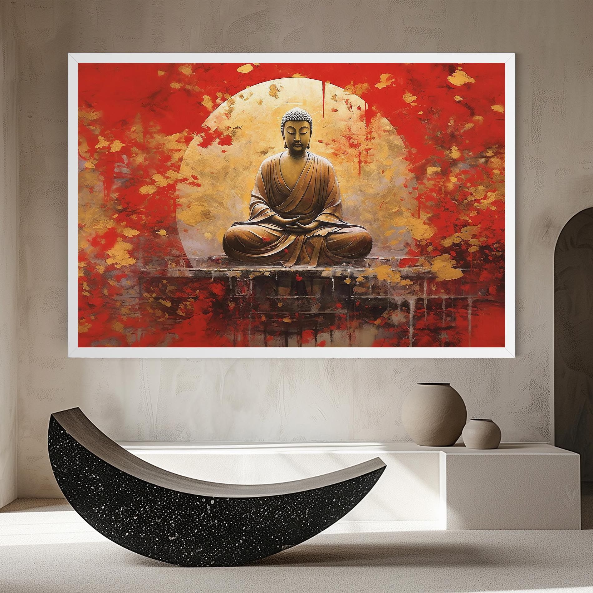 Gold Circle Buddha mockup 8