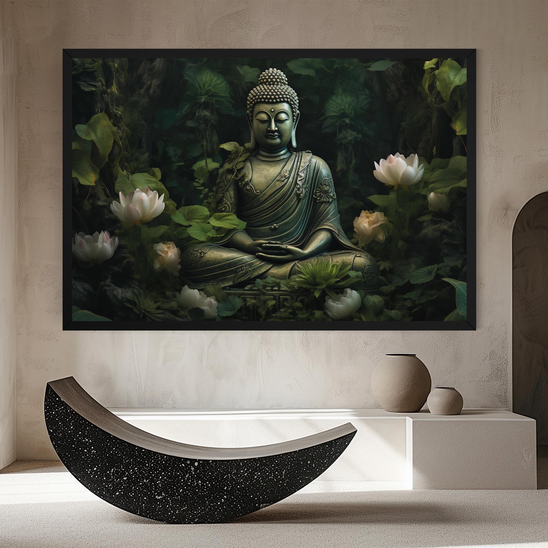 Картина на платно Buddha Lotus Flower mockup 8
