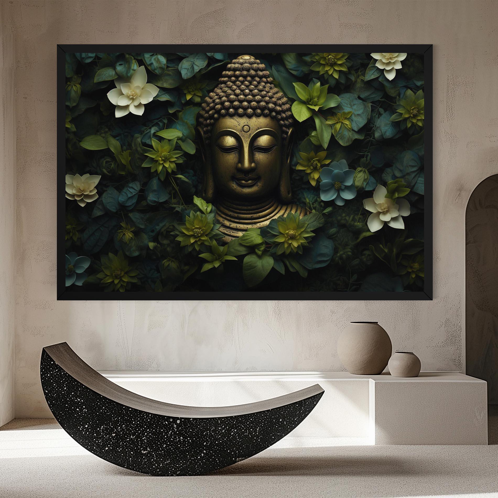 Картина на платно Lotus Flower Buddha mockup 8