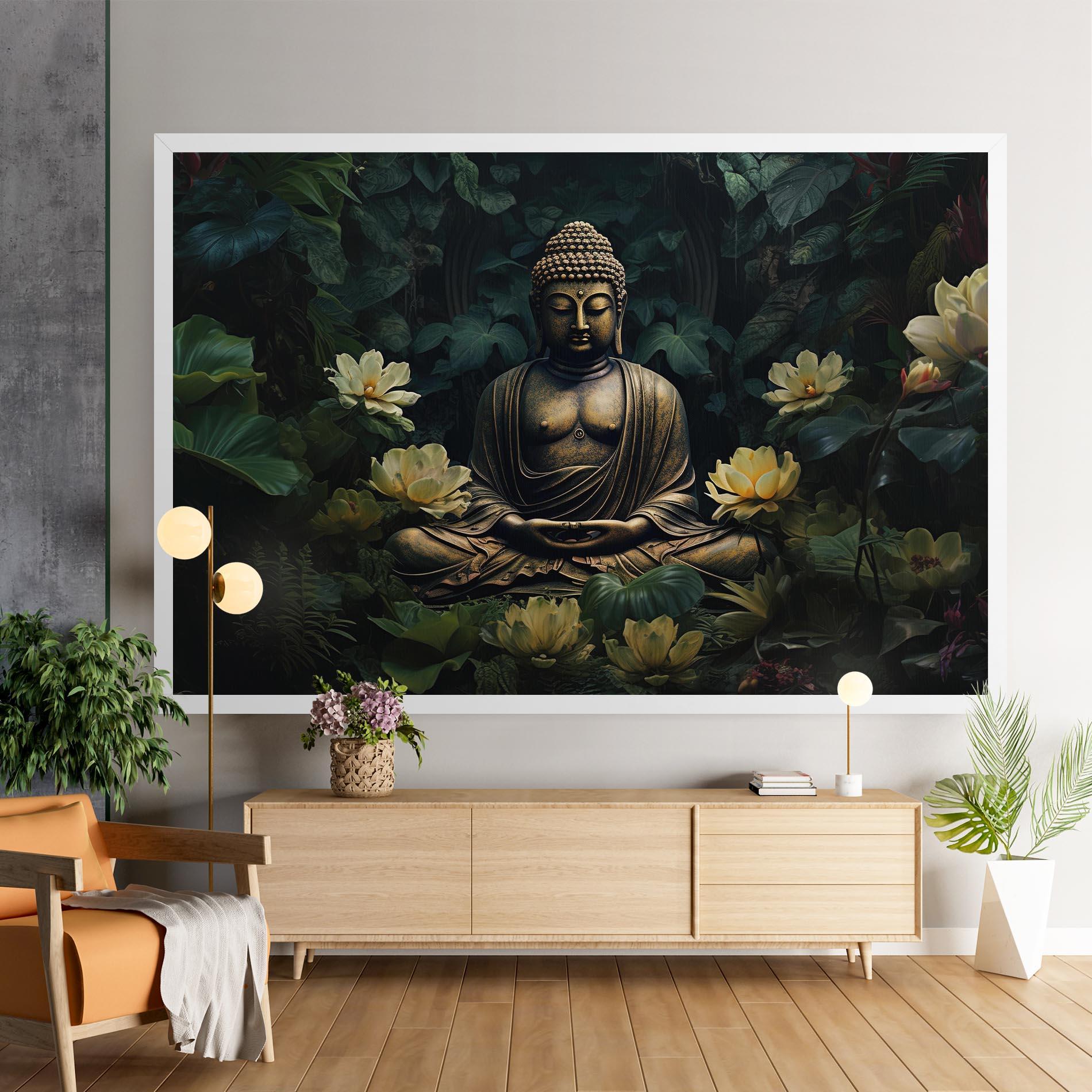 Картина на платно Calm Buddha Art mockup 9