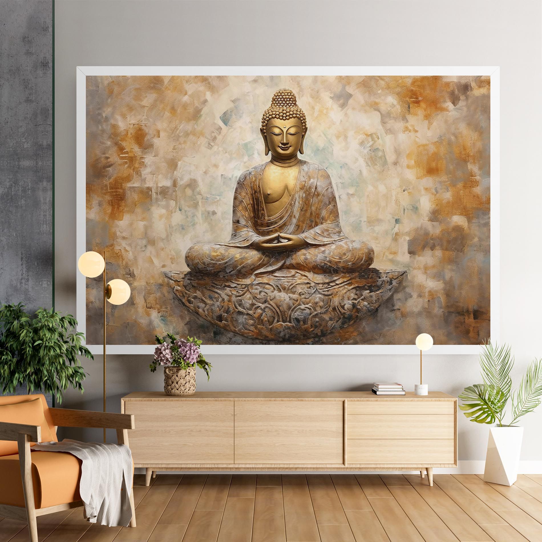 Cream Buddha Art mockup 9