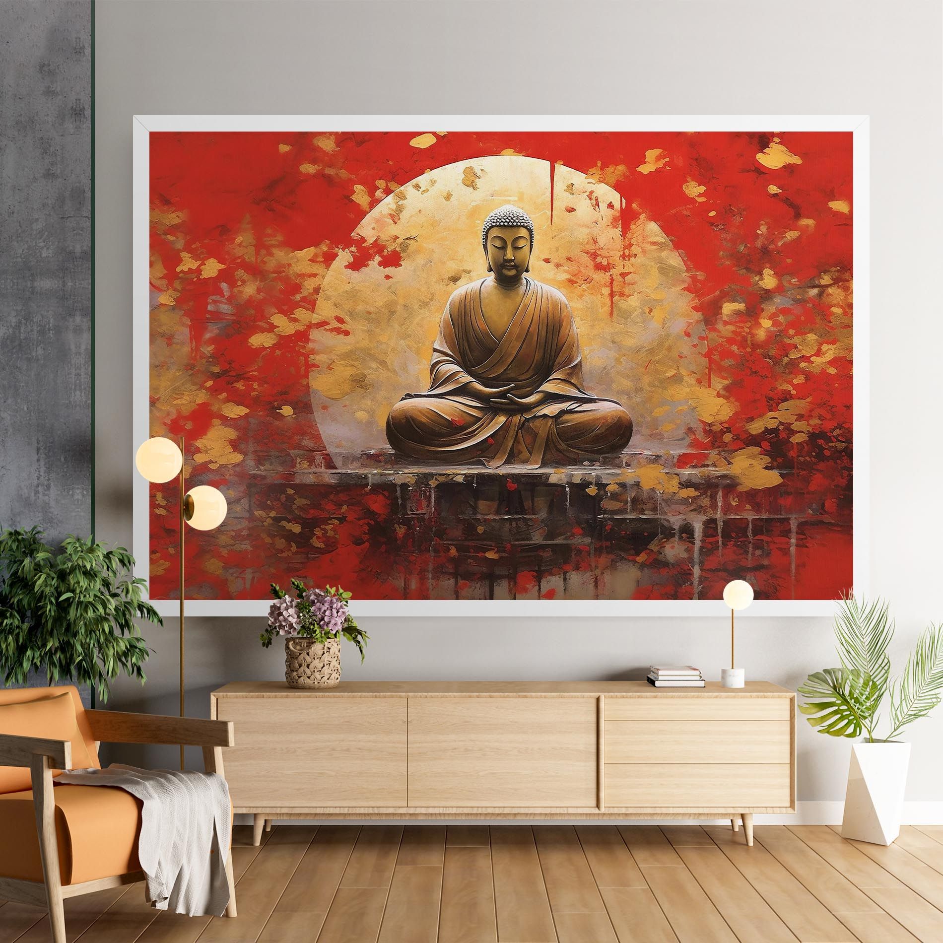 Gold Circle Buddha mockup 9
