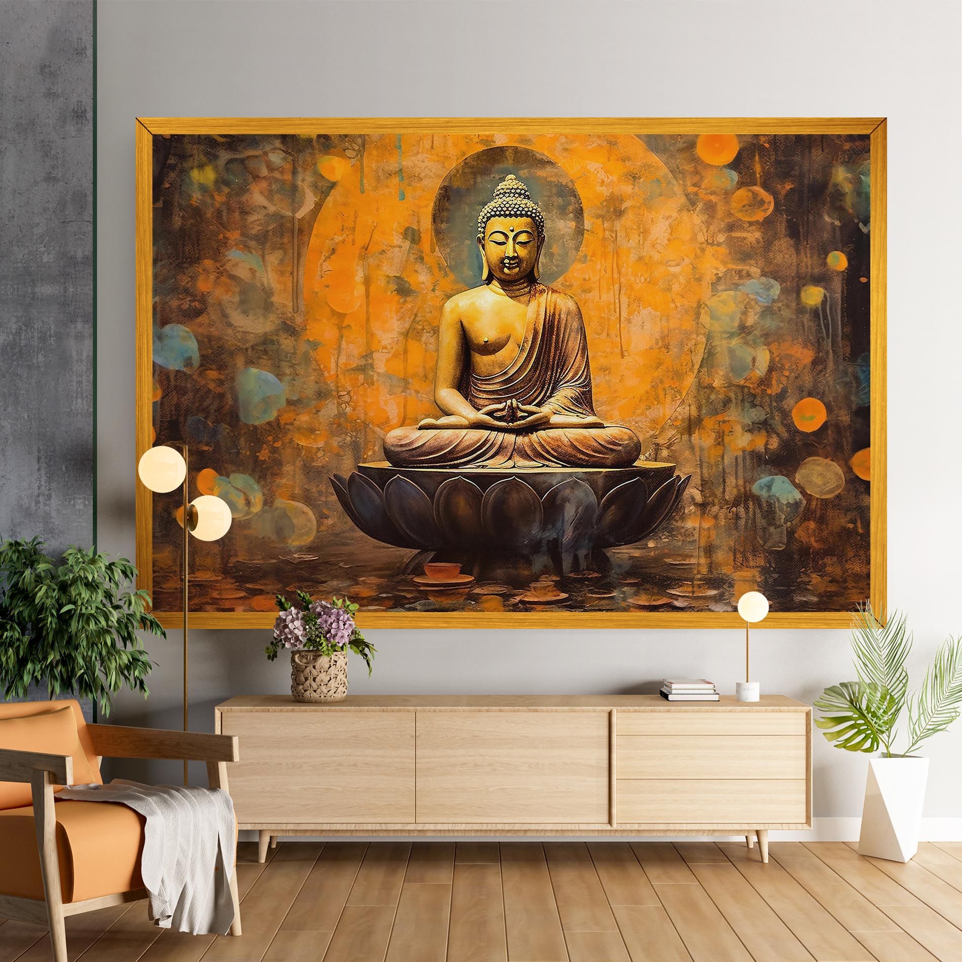 Buddha Floating Art mockup 9