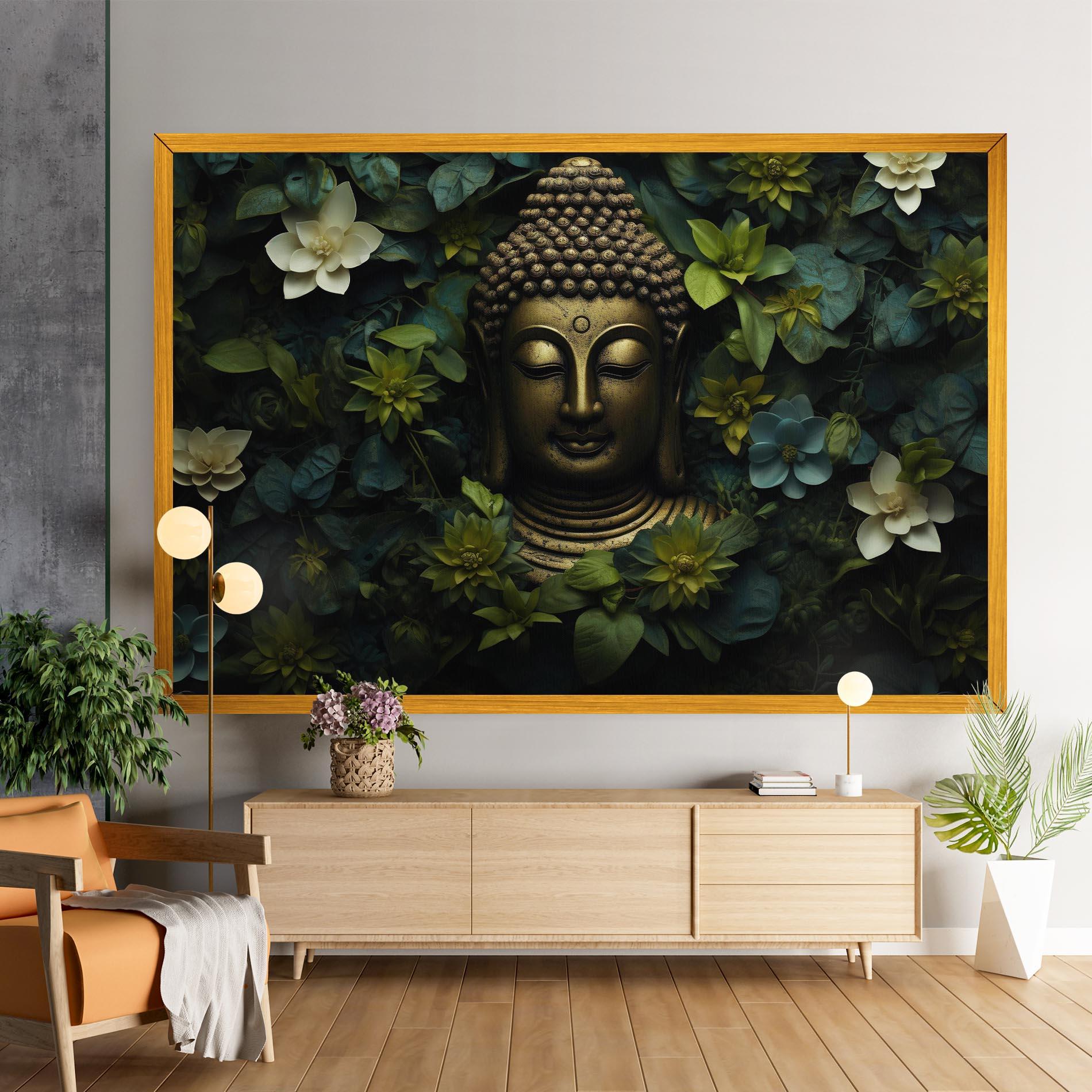 Картина на платно Lotus Flower Buddha mockup 9