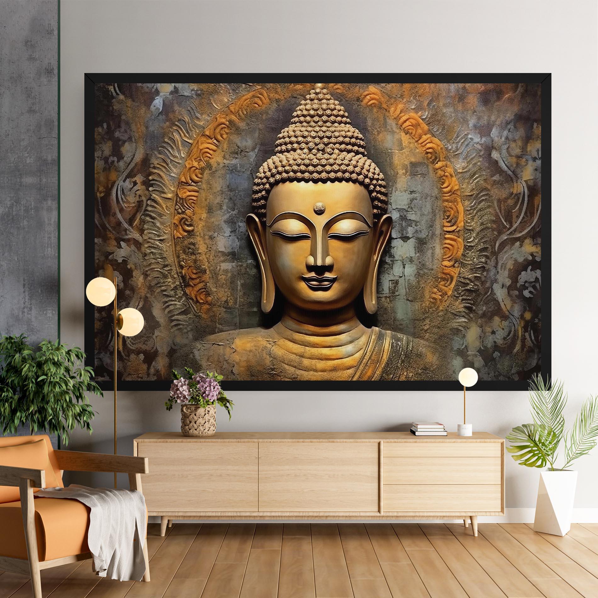 Картина на платно Buddha 3d Head mockup 9