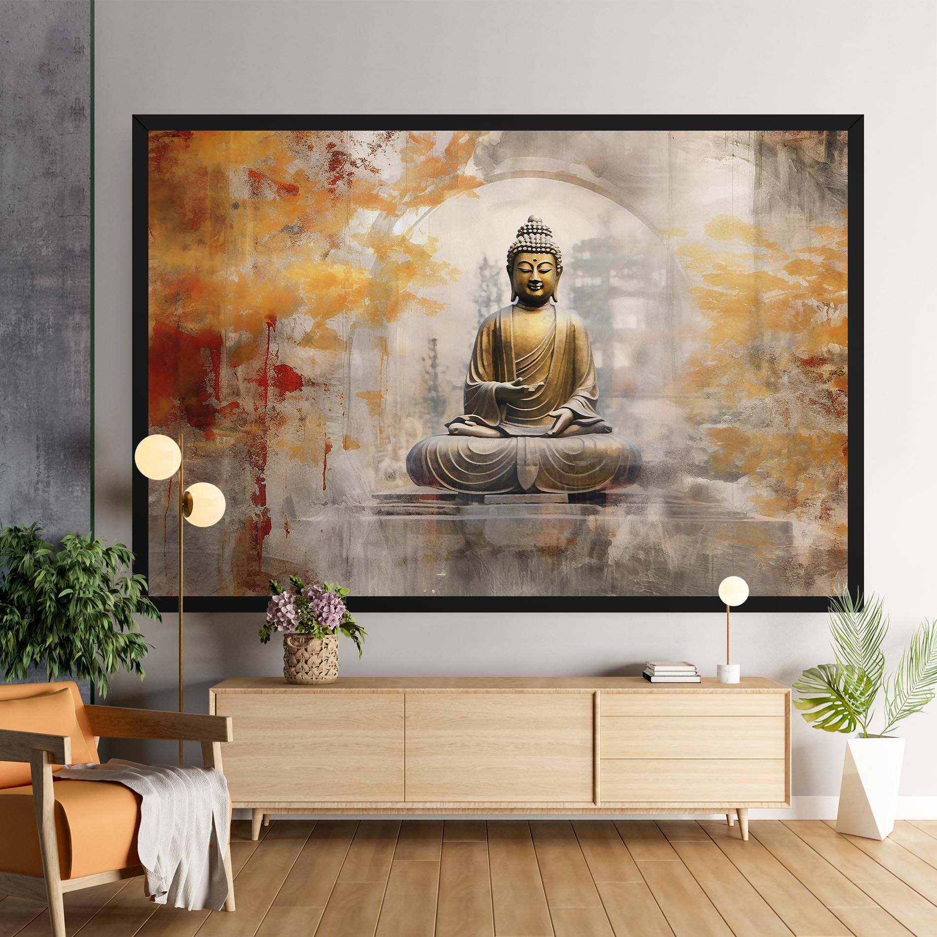Grey Gold Buddha mockup 9